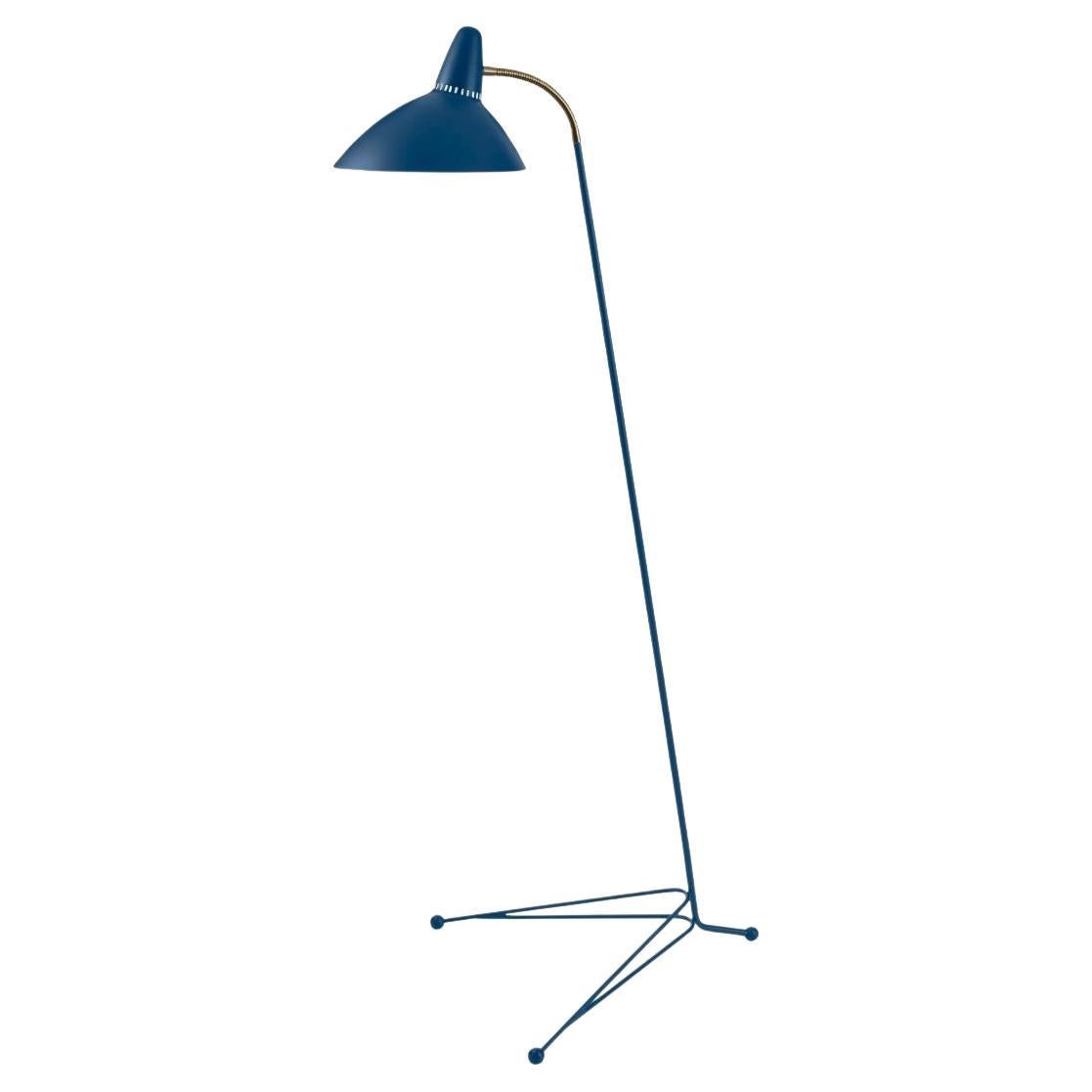 Holm-sørensen White 'Lightsome' Floor Lamp in Brass & Steel for Warm Nordic 1