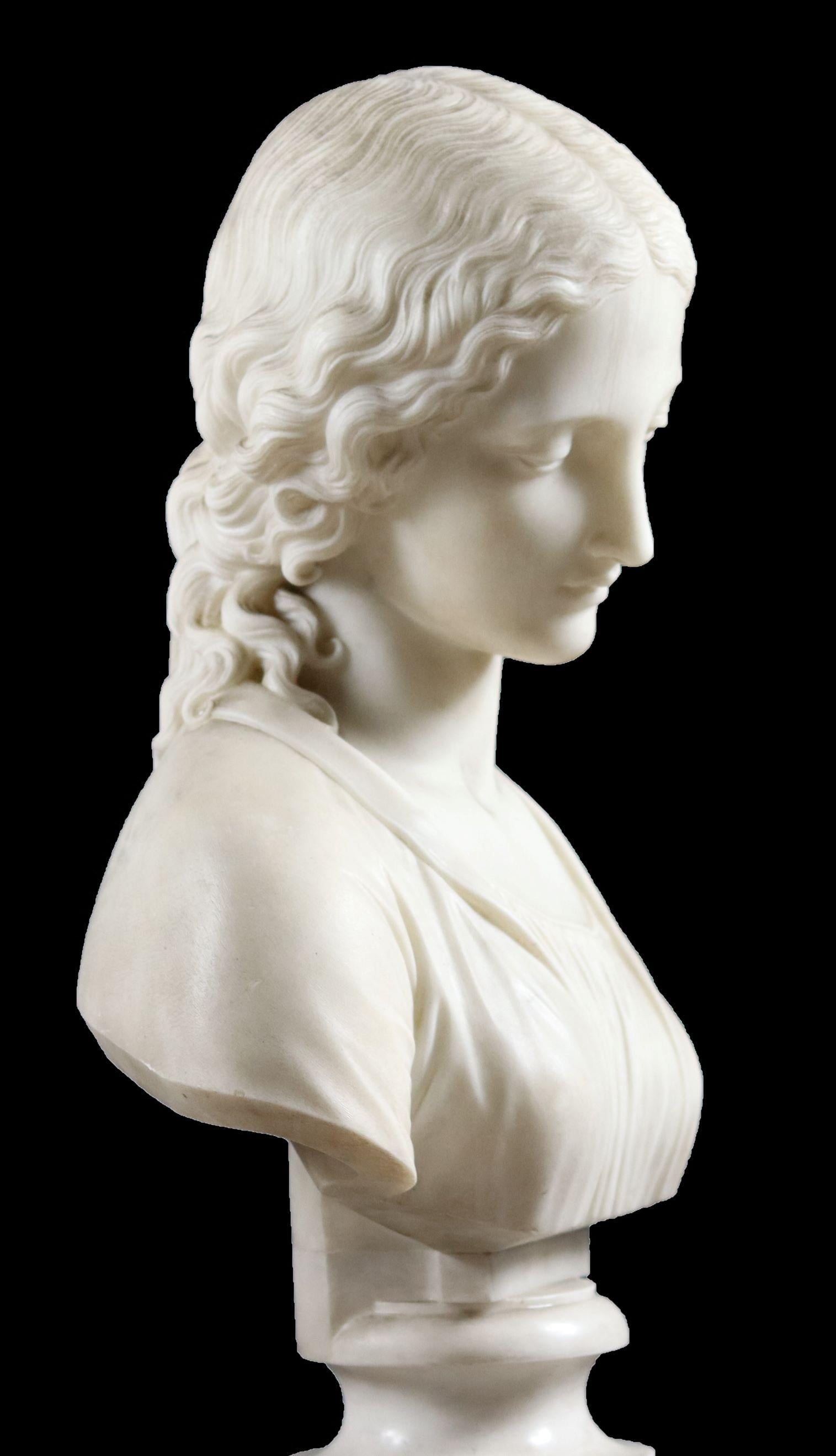 Marble Bust of a Beautiful Maiden