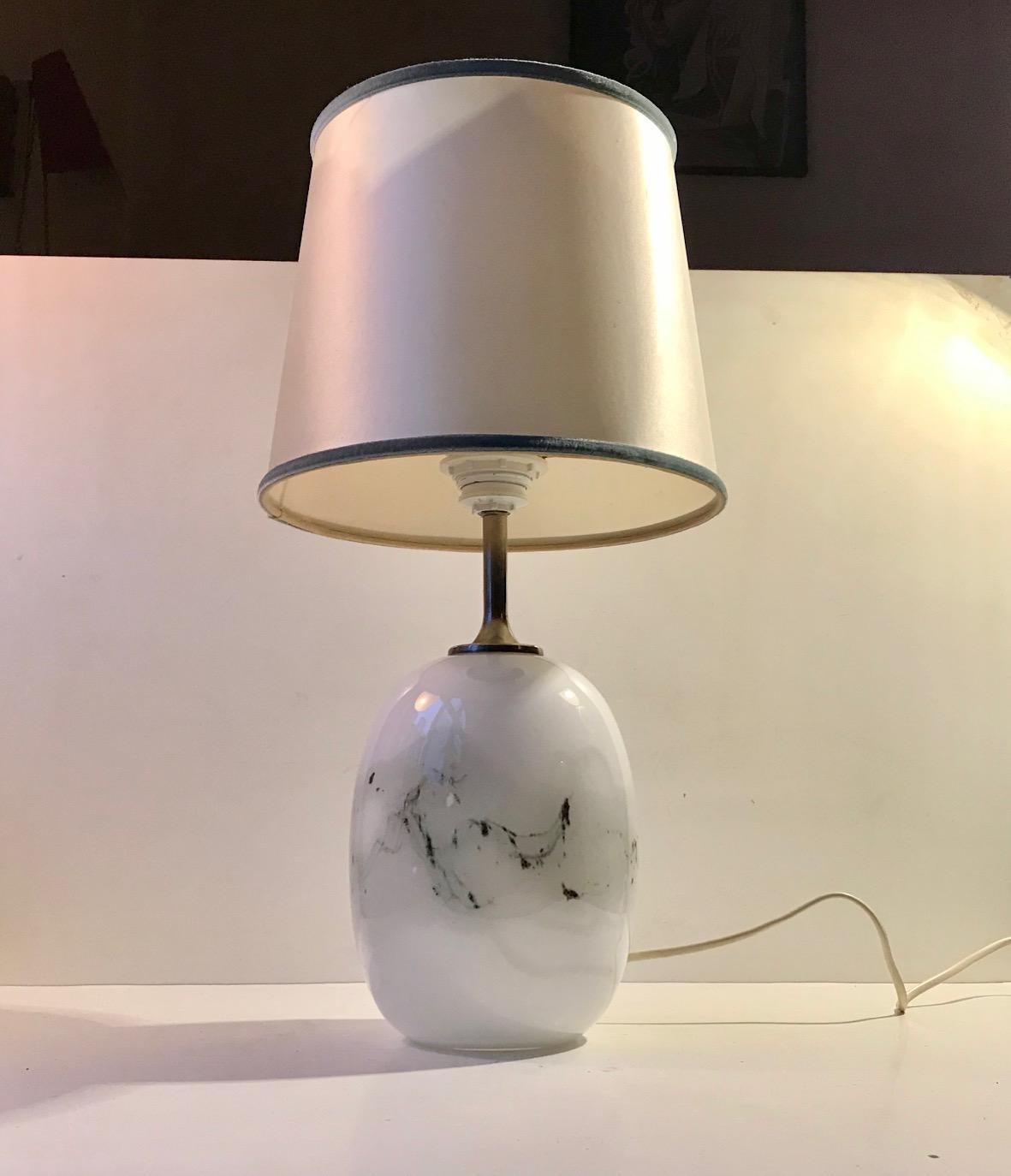 Scandinavian Modern Holmegaard Art Glass Sakura Table Lamp by Michael Bang, 1970s For Sale