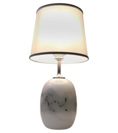 Lampe de bureau Holmegaard en verre d'art Sakura de Michael Bang, 1970