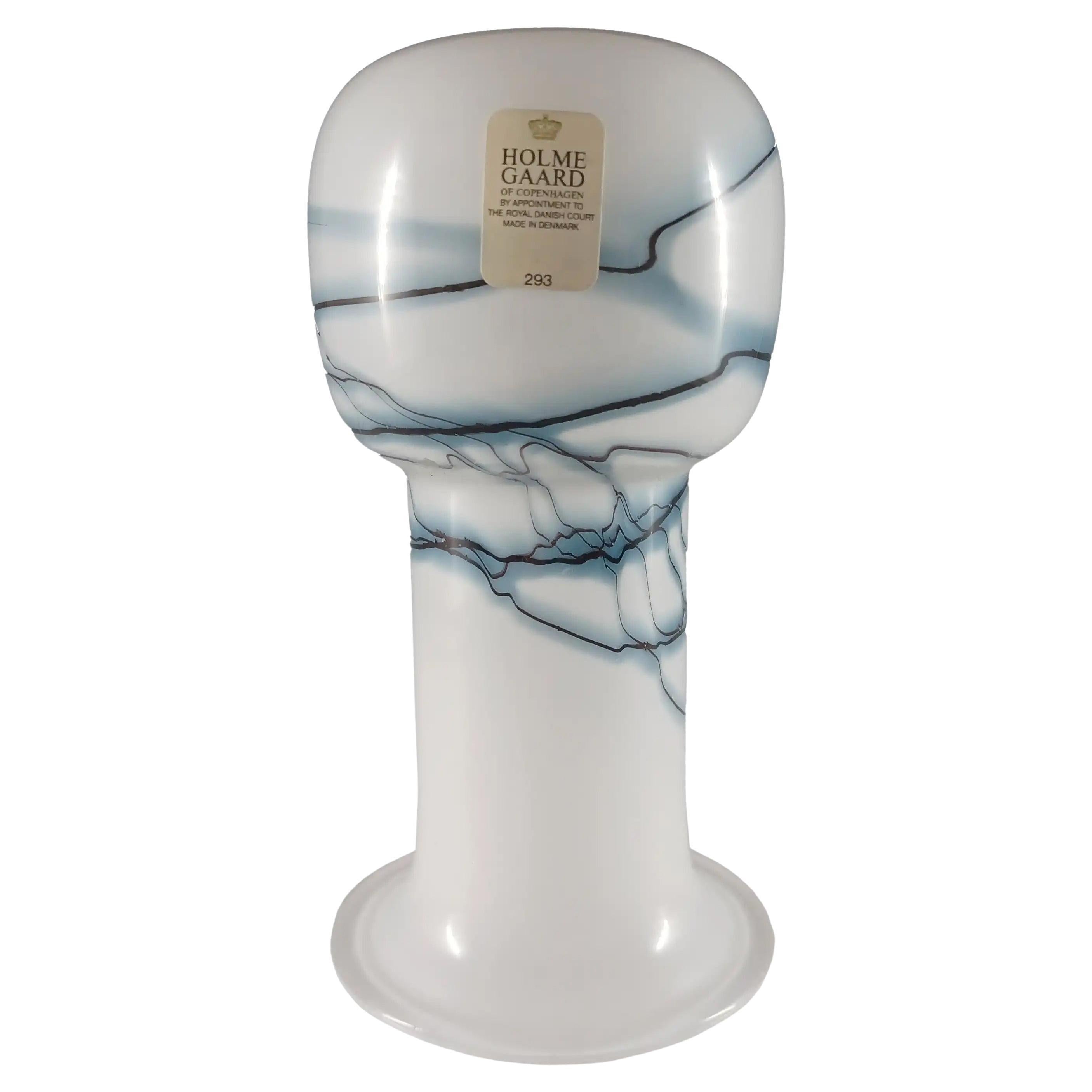 Portacandele / Vaso in vetro bianco 'Atlantis' di Holmegaard by Michael Bang