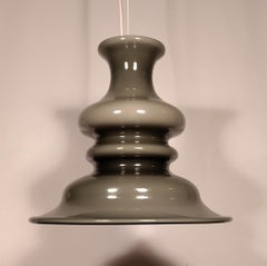 Holmegaard  Bibliotek glass ceiling lamp grey , Danish 1980s