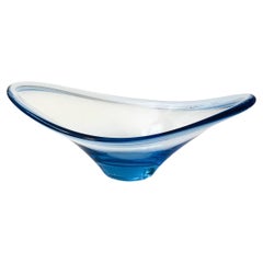 Holmegaard Blue Art Glass Bowl