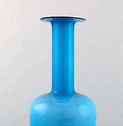 Holmegaard Bottle, Otto Brauer, Turquoise