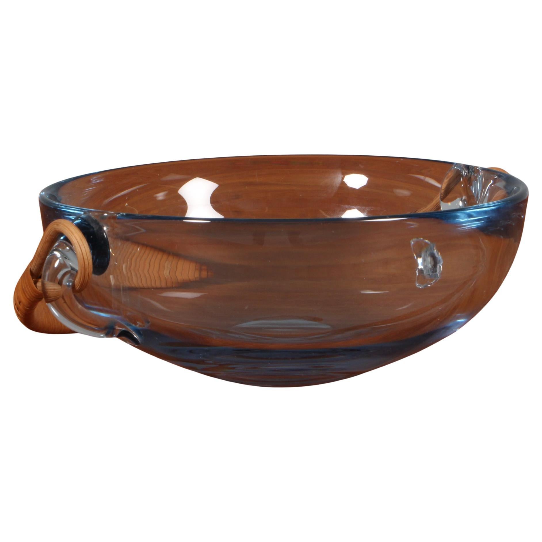 Bol, verre et canne Holmegaard, années 1960
