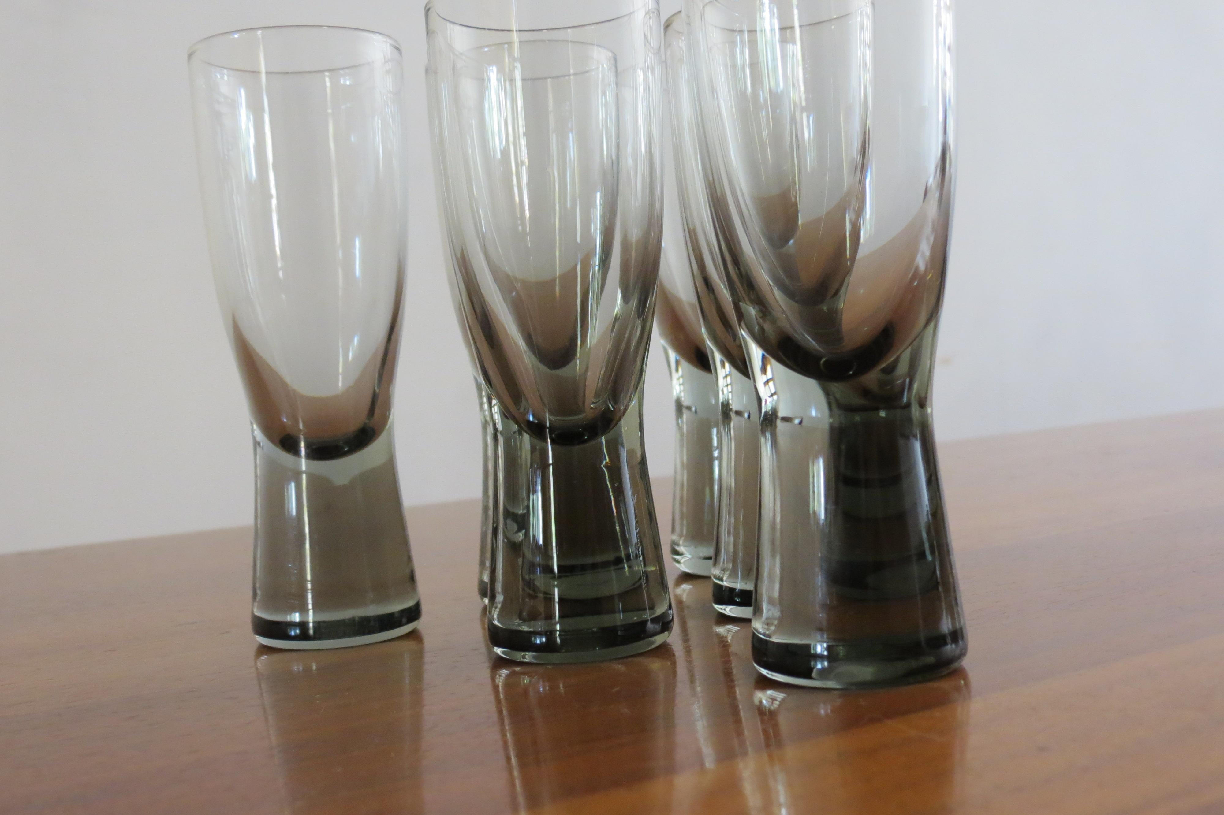 Danois Holmegaard Canada - Verres par Per Lutken Six