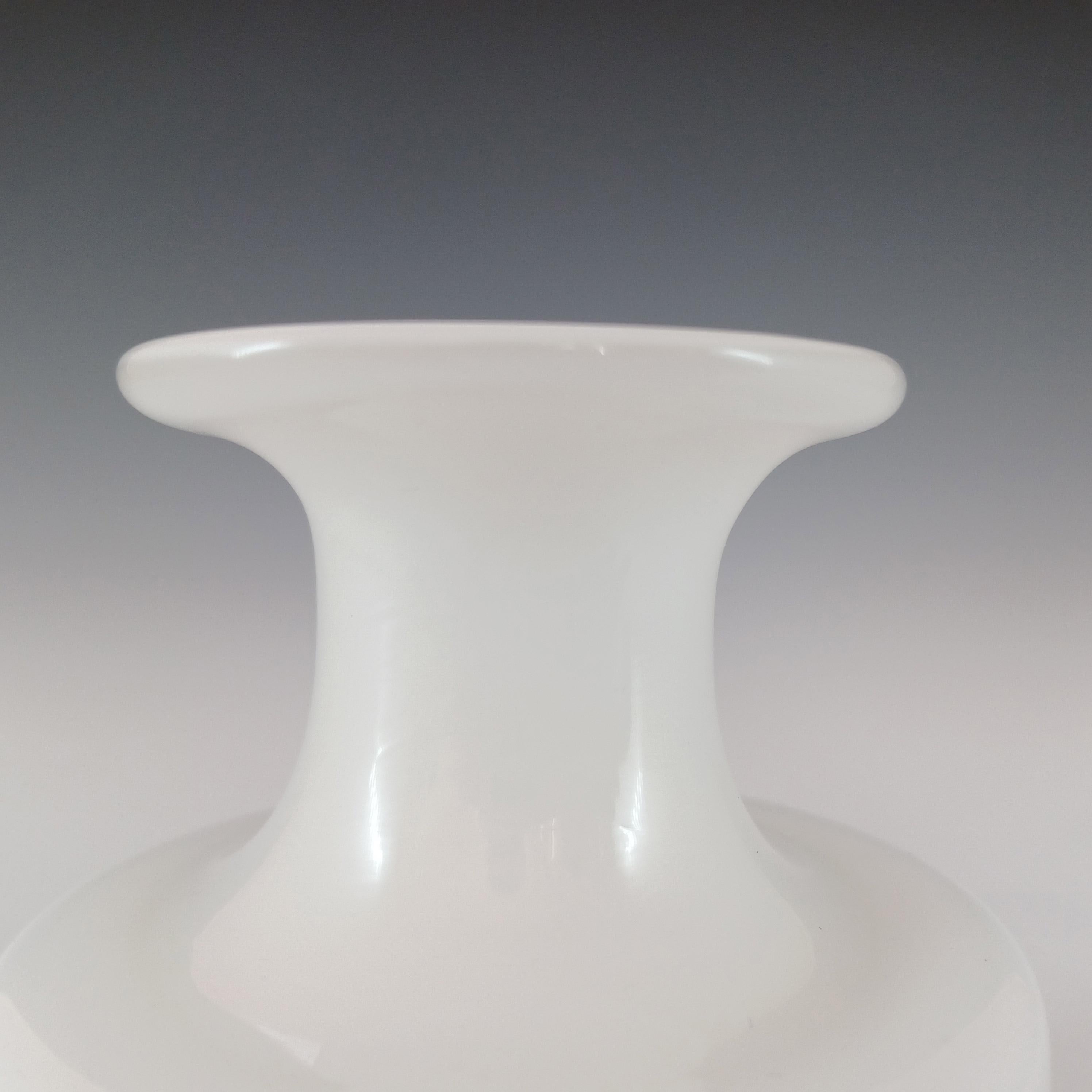 Danish Holmegaard Carnaby Opal White Glass Vase by Per Lutken For Sale