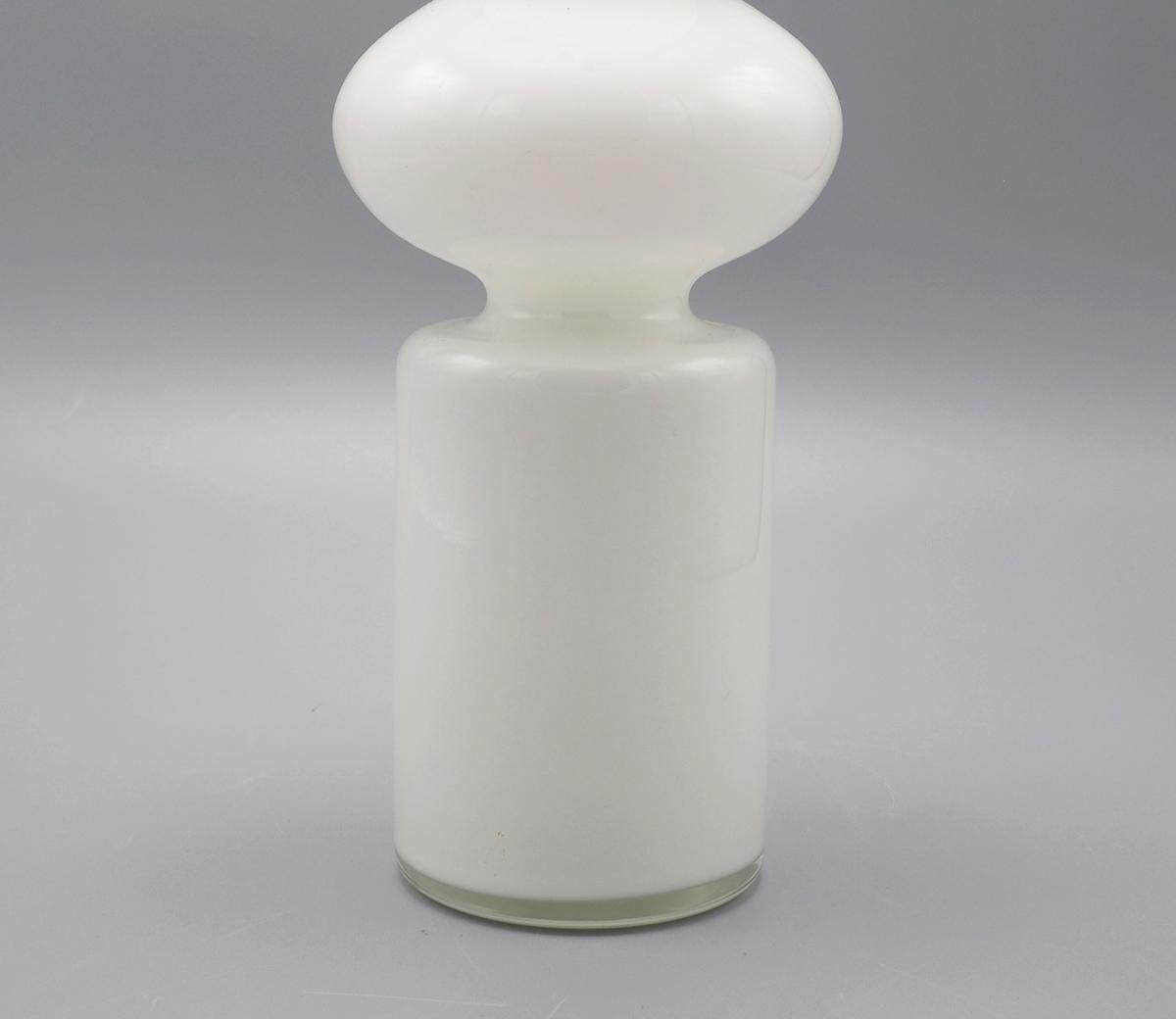 Danish Holmegaard Carnaby white cased vase by Per Lütken