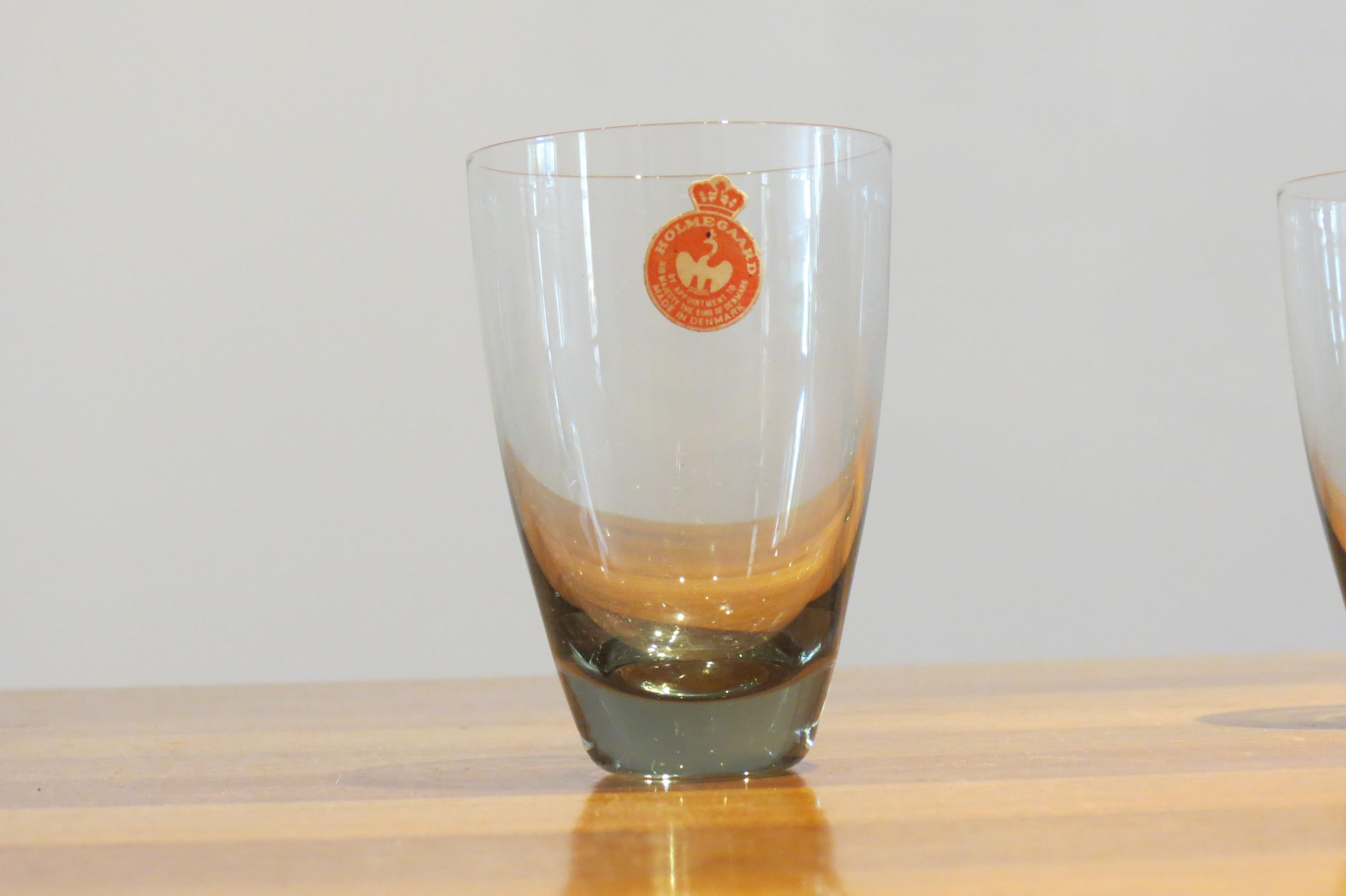 Holmegaard Copenhagen Tumbler Glasses by Per Lutken 1