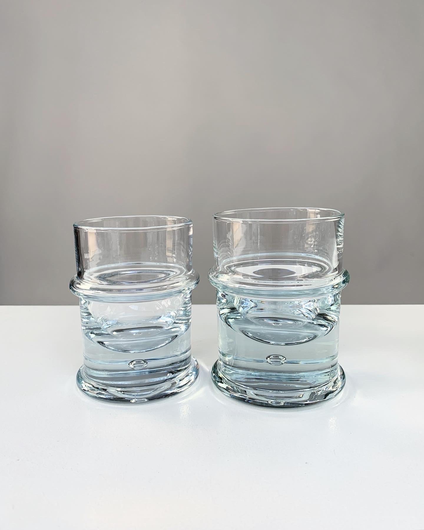 Late 20th Century Holmegaard Crystal Glass Decanter Bottle & Tumbler Glasses Regiment Sidse Werner