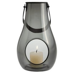 Lanterna in vetro Holmegaard “Design with Light”, grigia, 9,8 in di altezza