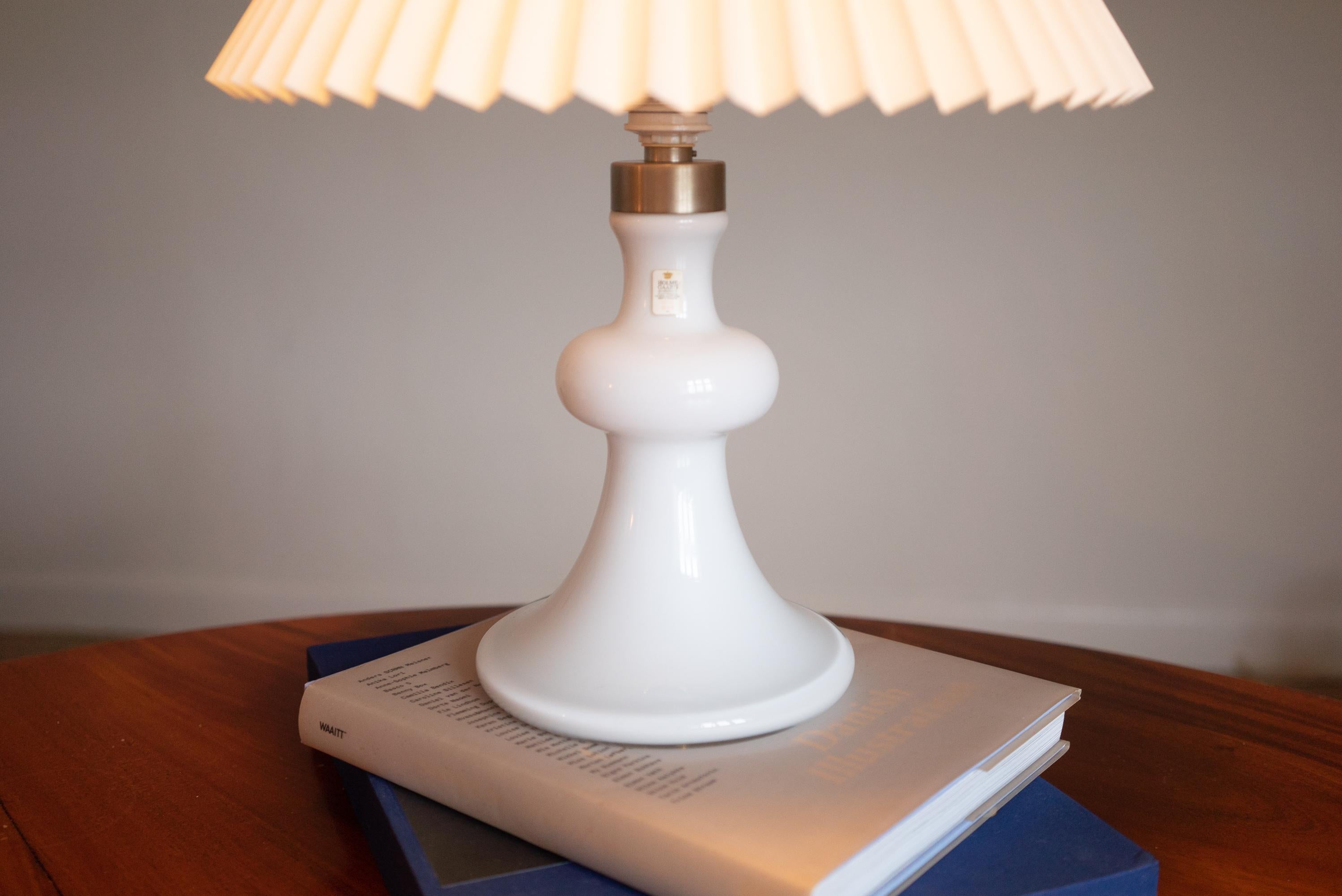 Mid-Century Modern Holmegaard Glass Table Lamp Denmark, 1960's For Sale