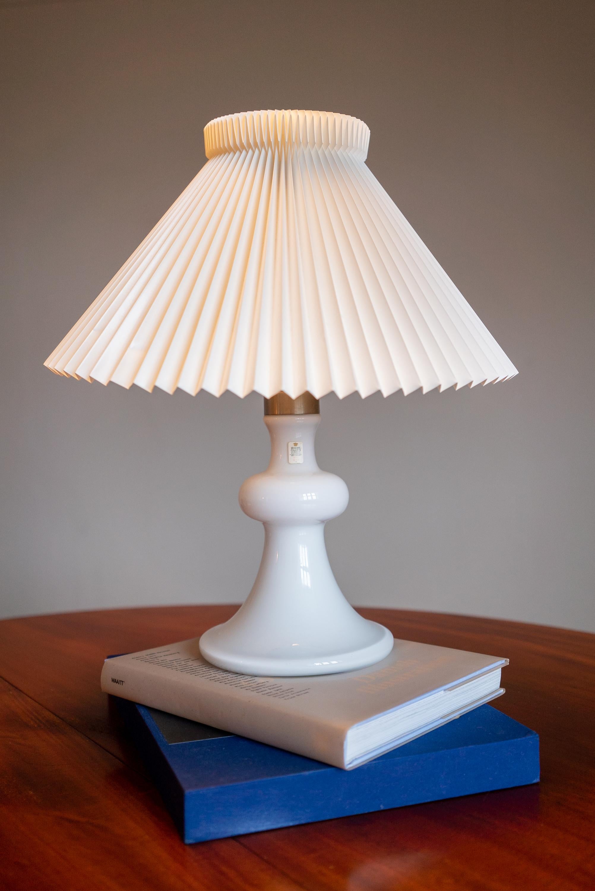 20th Century Holmegaard Glass Table Lamp Denmark, 1960's For Sale