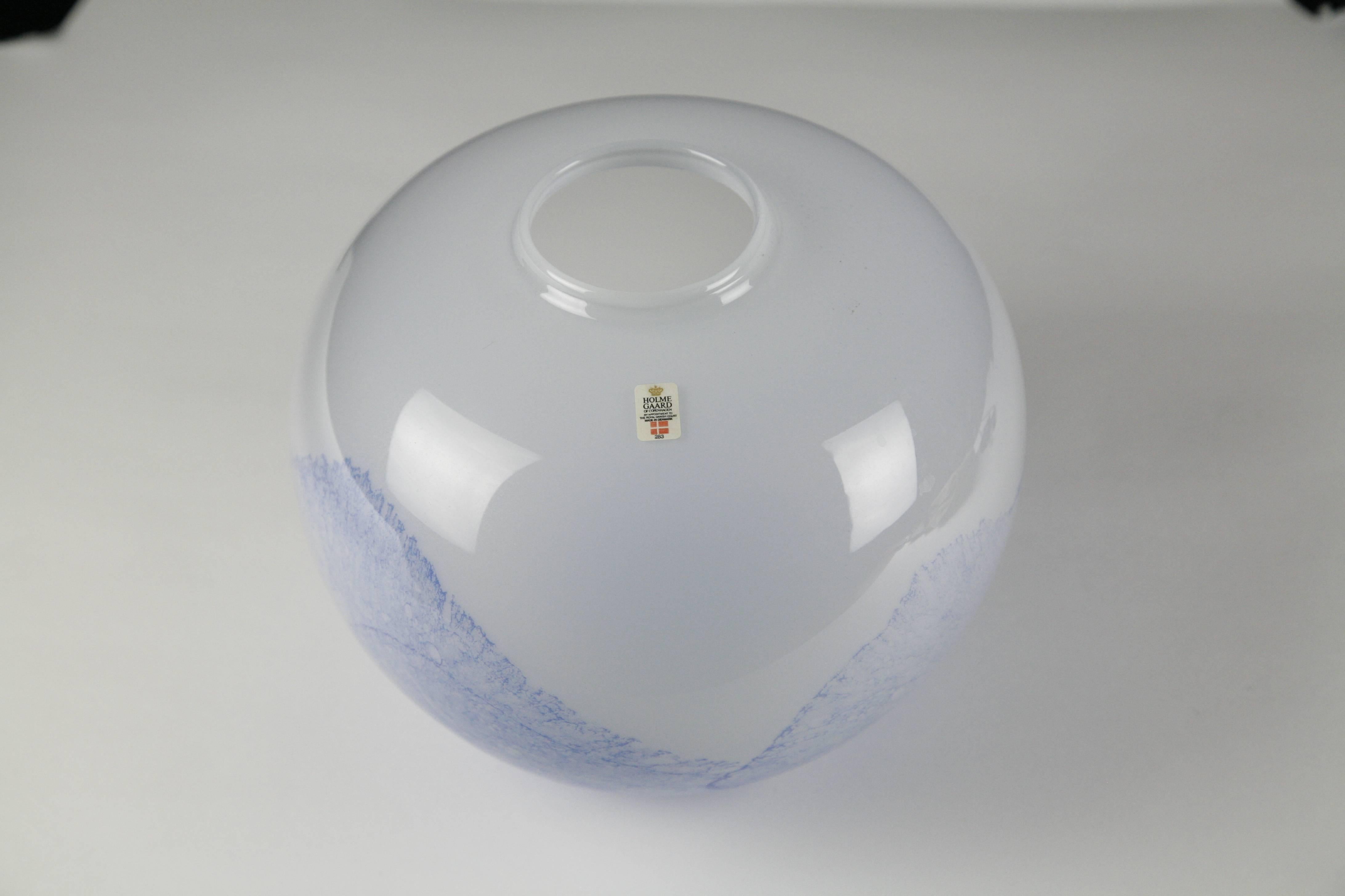 Mid-Century moderno Vaso in vetro Holmegaard Design di Mutsuo Inoue 1984, Danimarca in vendita