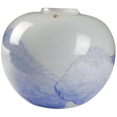 Retro Holmegaard Glass Vase Design by Mutsuo Inoue 1984, Denmark