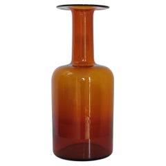 Holmegaard Gulvase by Otto Brauer 1960s Amber