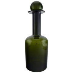 Holmegaard Huge Vase or Bottle with Lid in the Shape of Ball, Otto Brauer