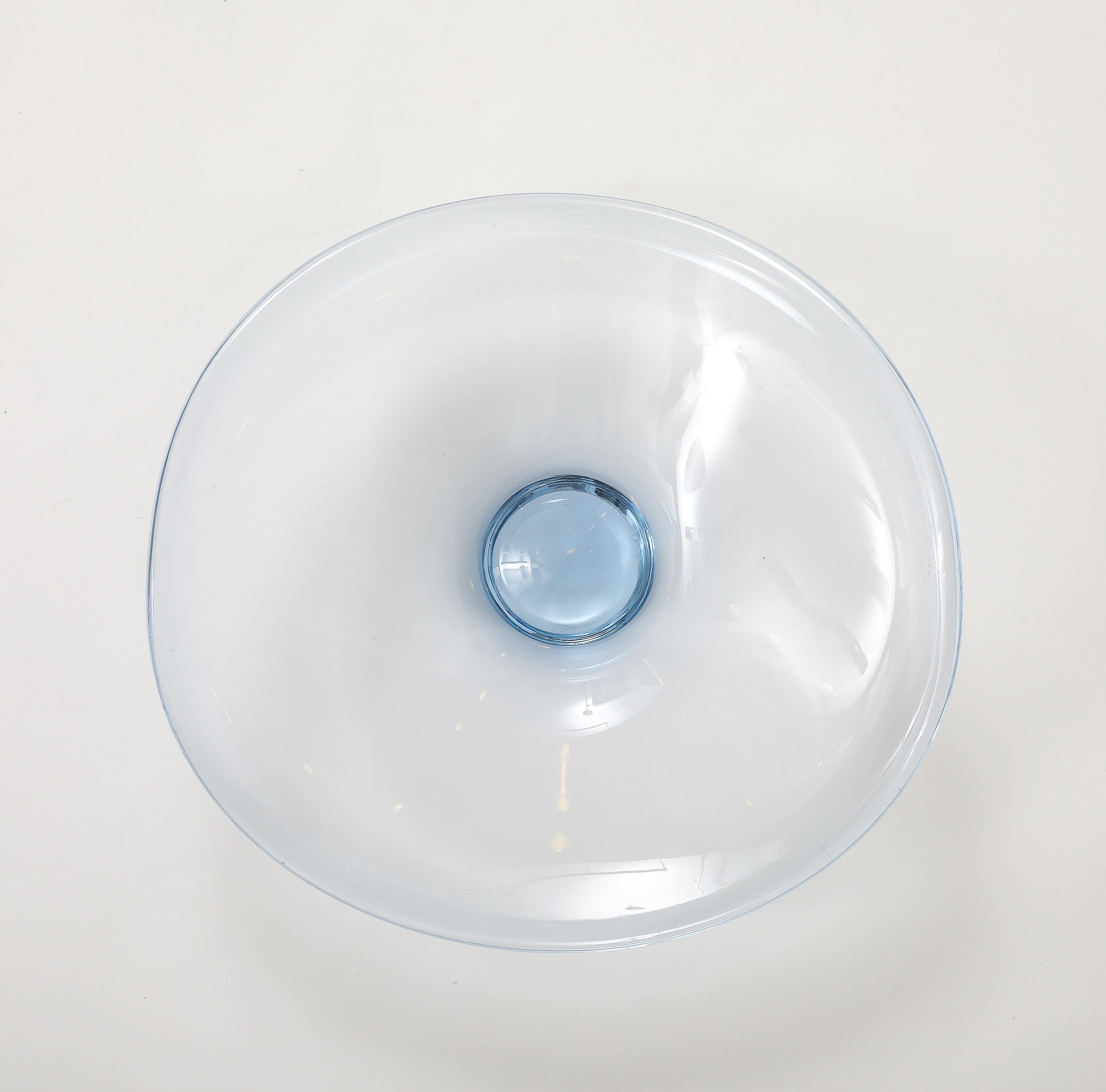 Centrotavola in vetro blu ghiaccio Holmegaard in vendita 2