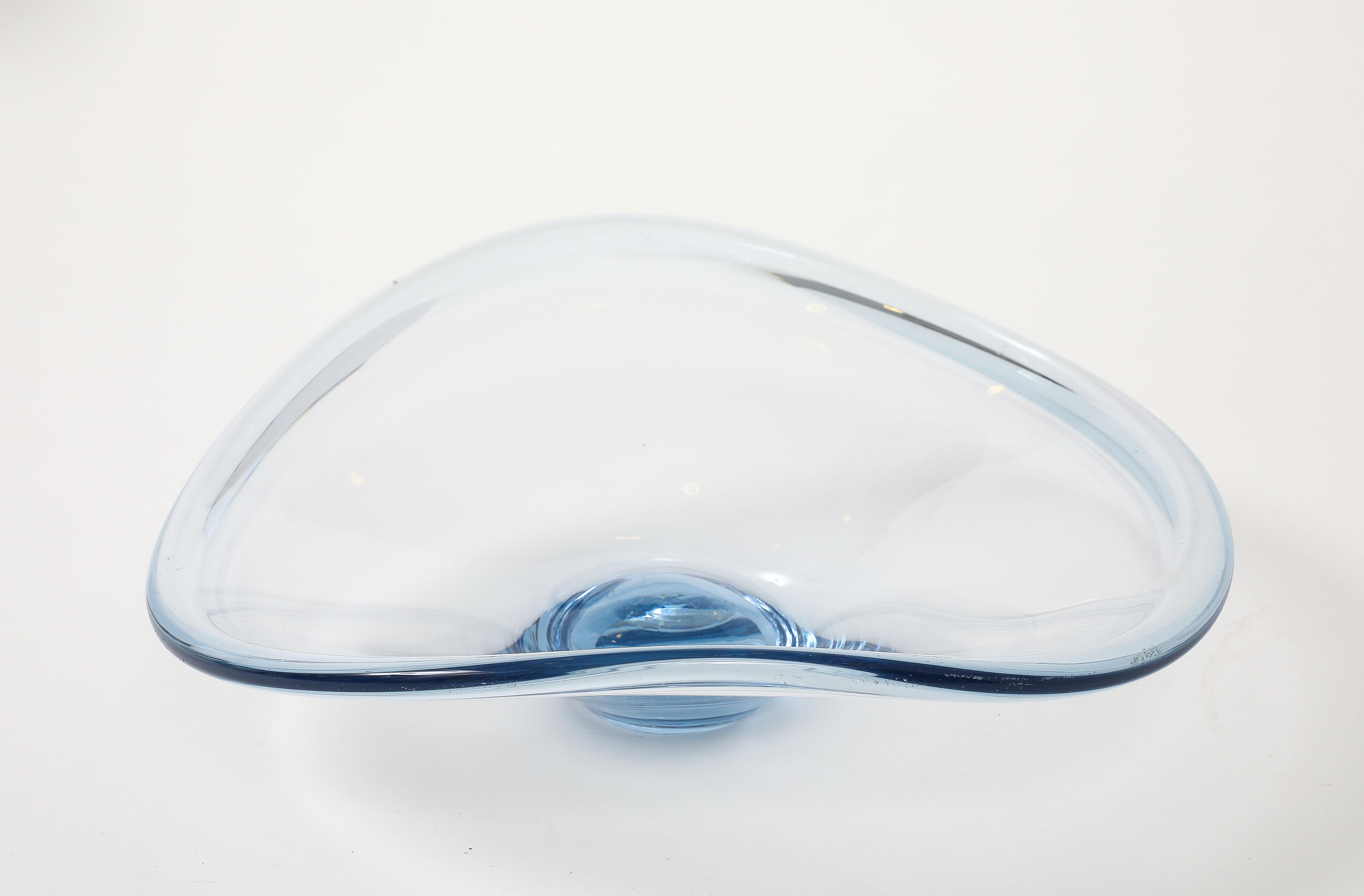 Centrotavola in vetro blu ghiaccio Holmegaard in vendita 1