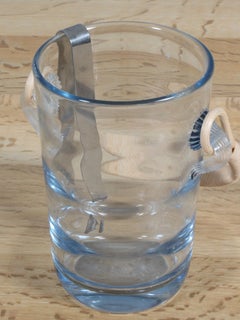 Holmegaard Ice Bucket, Glass & Cane, 1960s