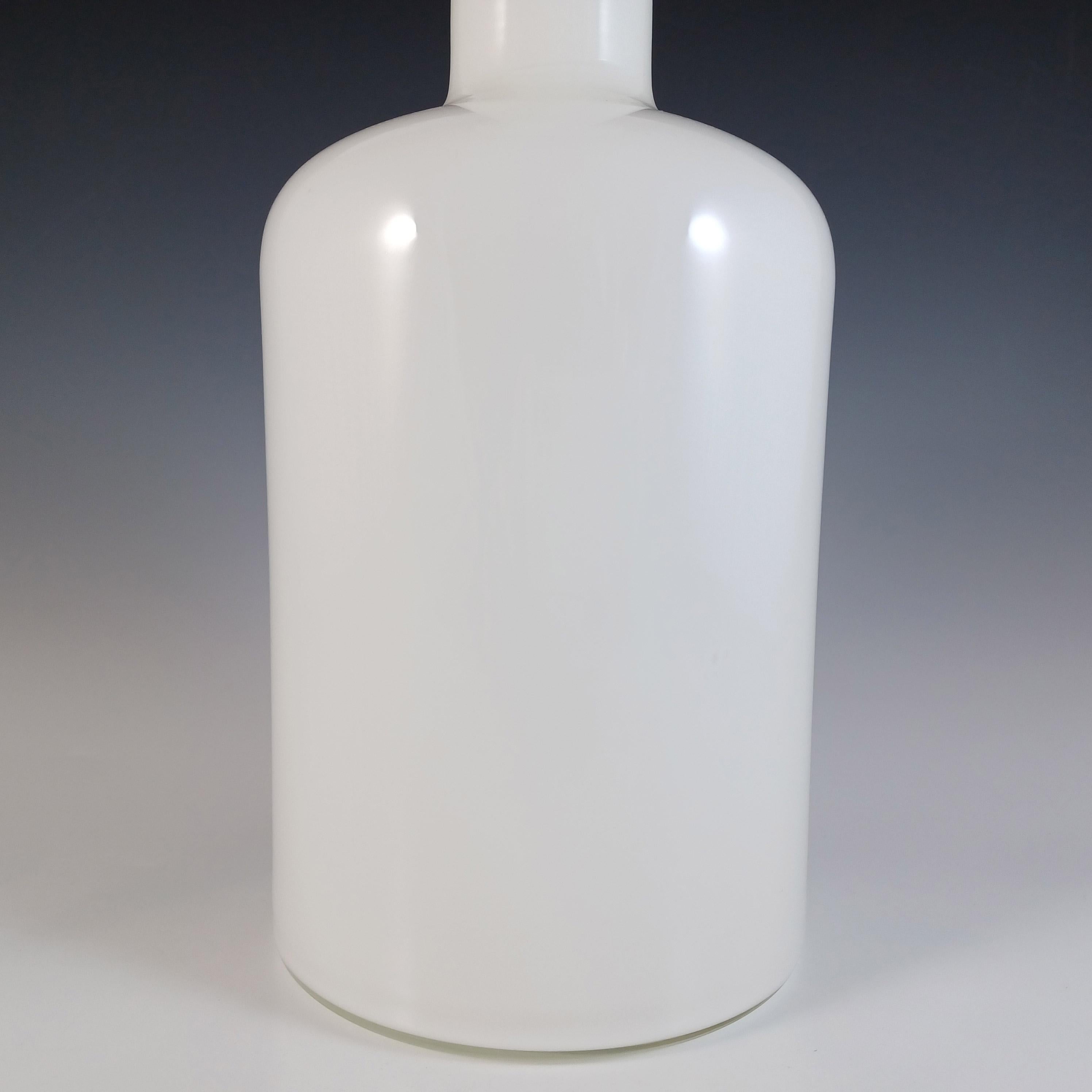 Fait main Holmegaard Grand vase Gulvvase en verre opalin blanc de Kastrup Otto Brauer