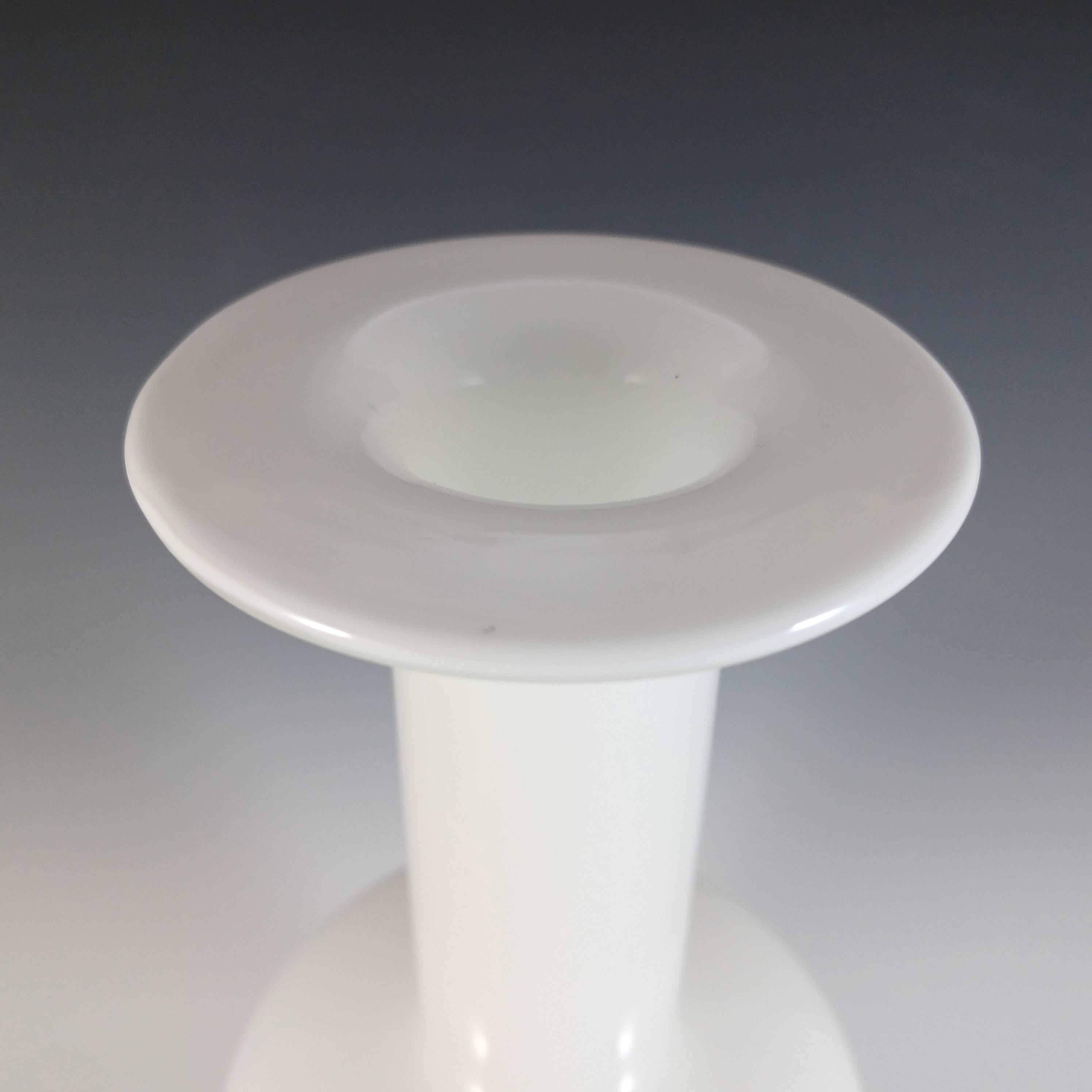Holmegaard Large Kastrup Otto Brauer White Opal Glass Gulvvase Vase In Good Condition For Sale In Bolton, GB