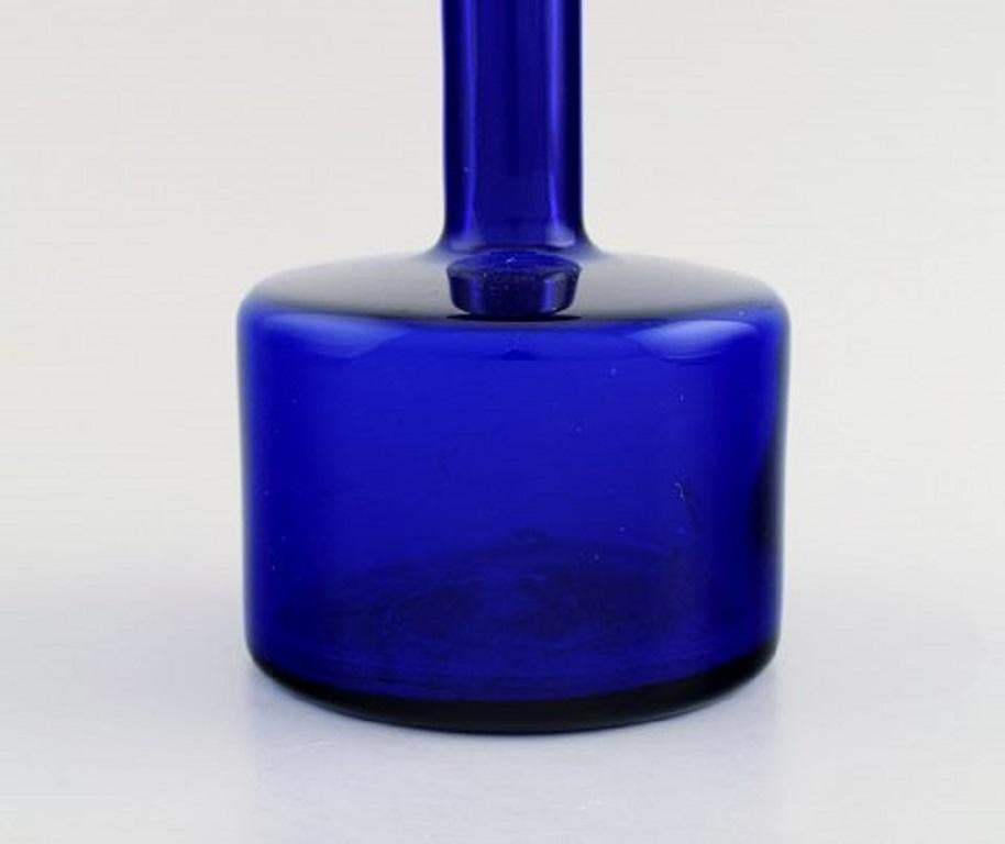 Scandinavian Modern Holmegaard Large Vase/Bottle with Lid in the Shape of a Ball, Otto Brauer