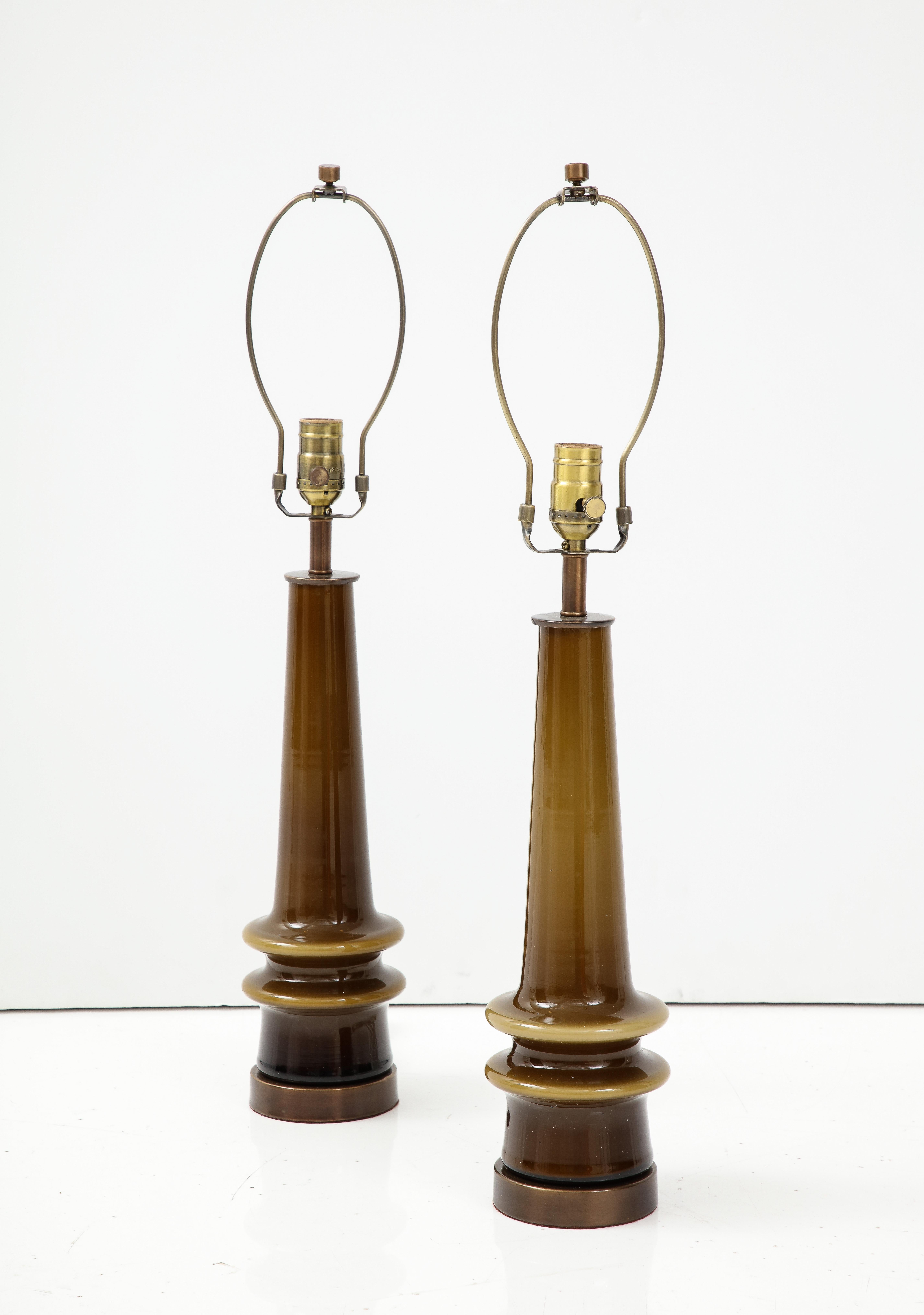 Holmegaard Lichen-Lampen aus grünem Glas (Skandinavische Moderne) im Angebot