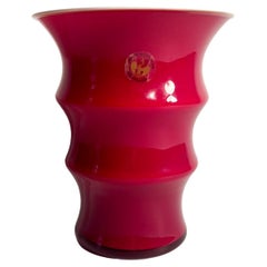 Holmegaard Opal Vase in Danish Red Glass 1990s