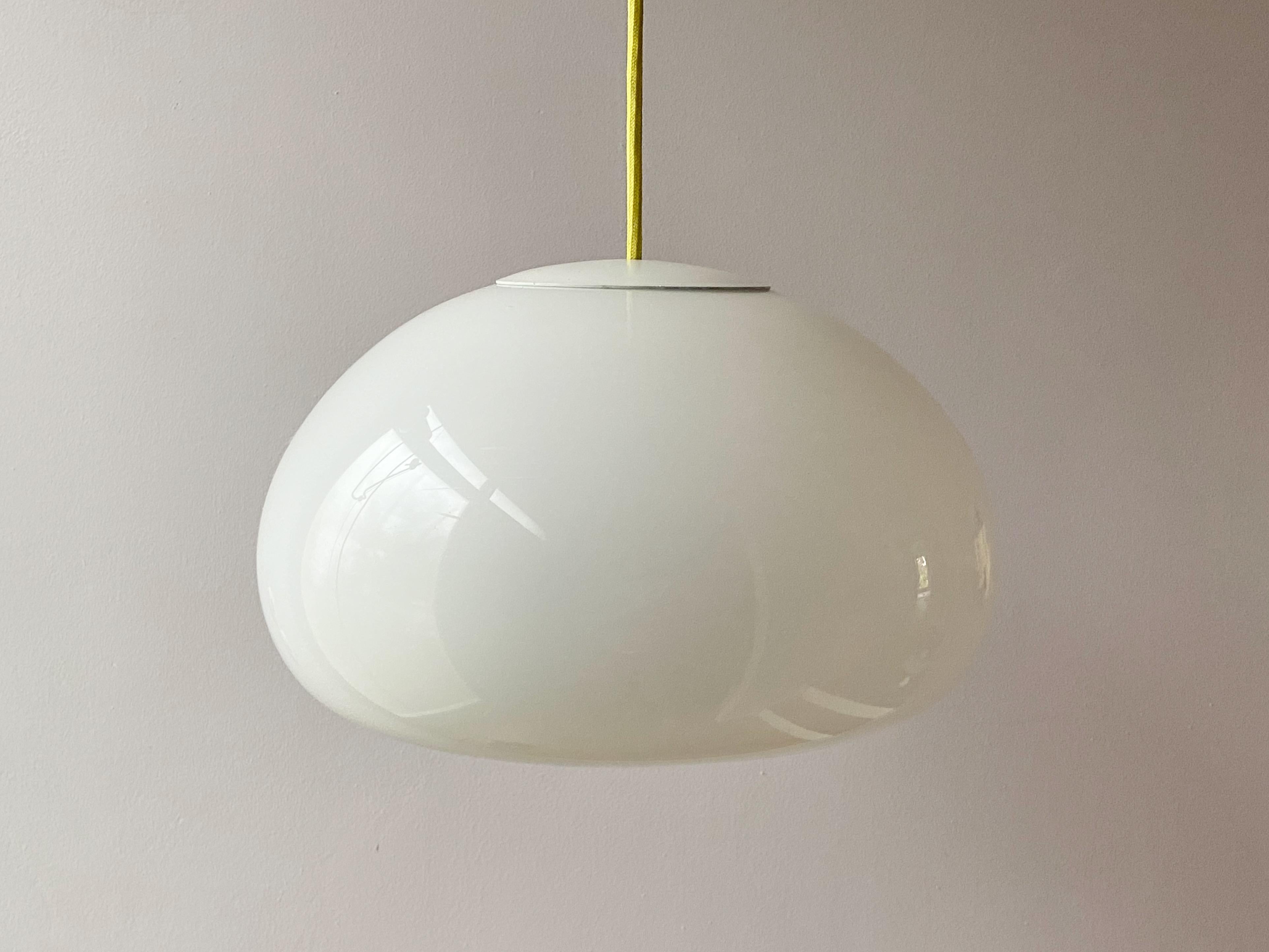 Holmegaard Opaline Glass Pendant Lamp Large Sunset by Per Lütken, 1980s 7