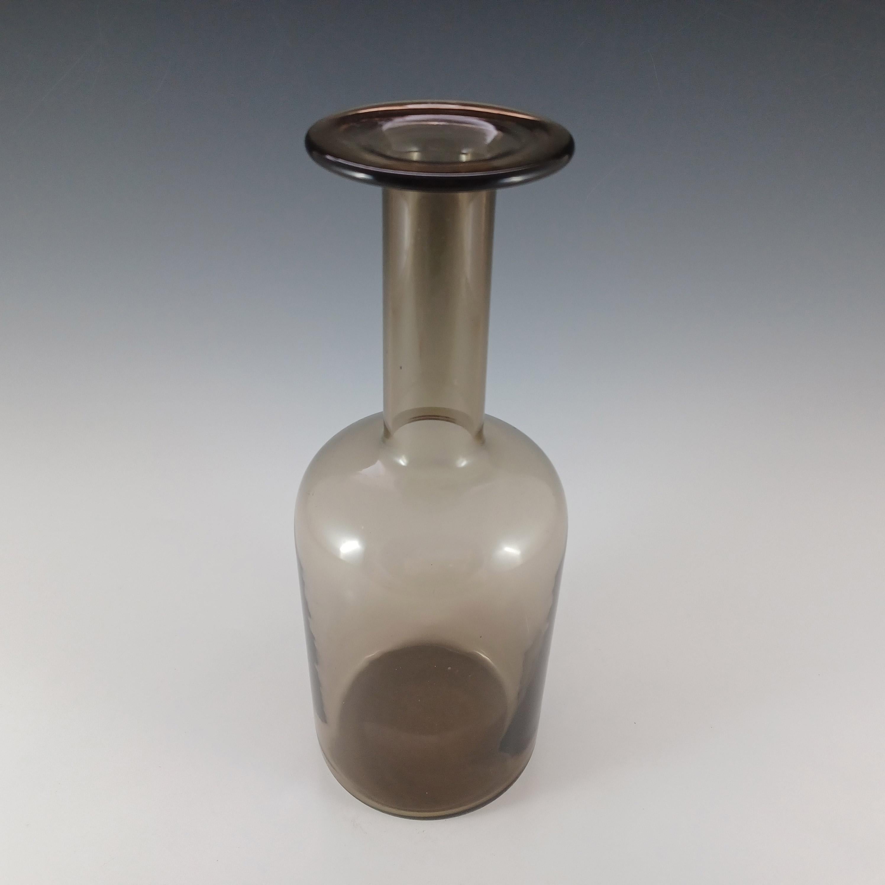 Holmegaard- oder Cascade-graue Gulvvase-Vase aus Glas (Moderne der Mitte des Jahrhunderts) im Angebot