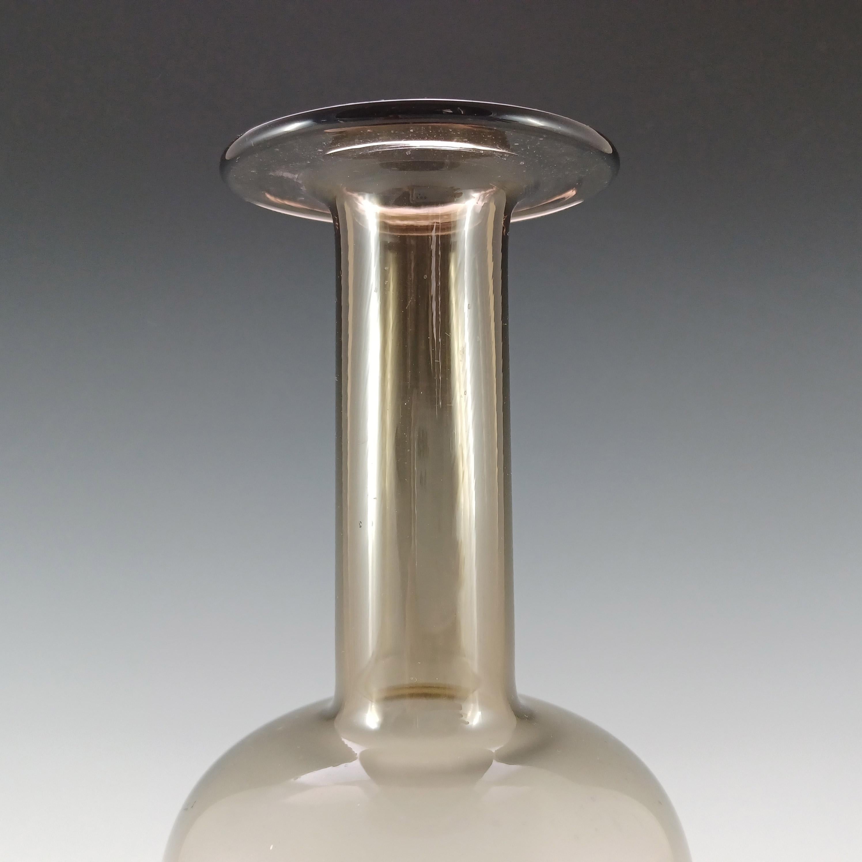 Holmegaard- oder Cascade-graue Gulvvase-Vase aus Glas (Handgefertigt) im Angebot
