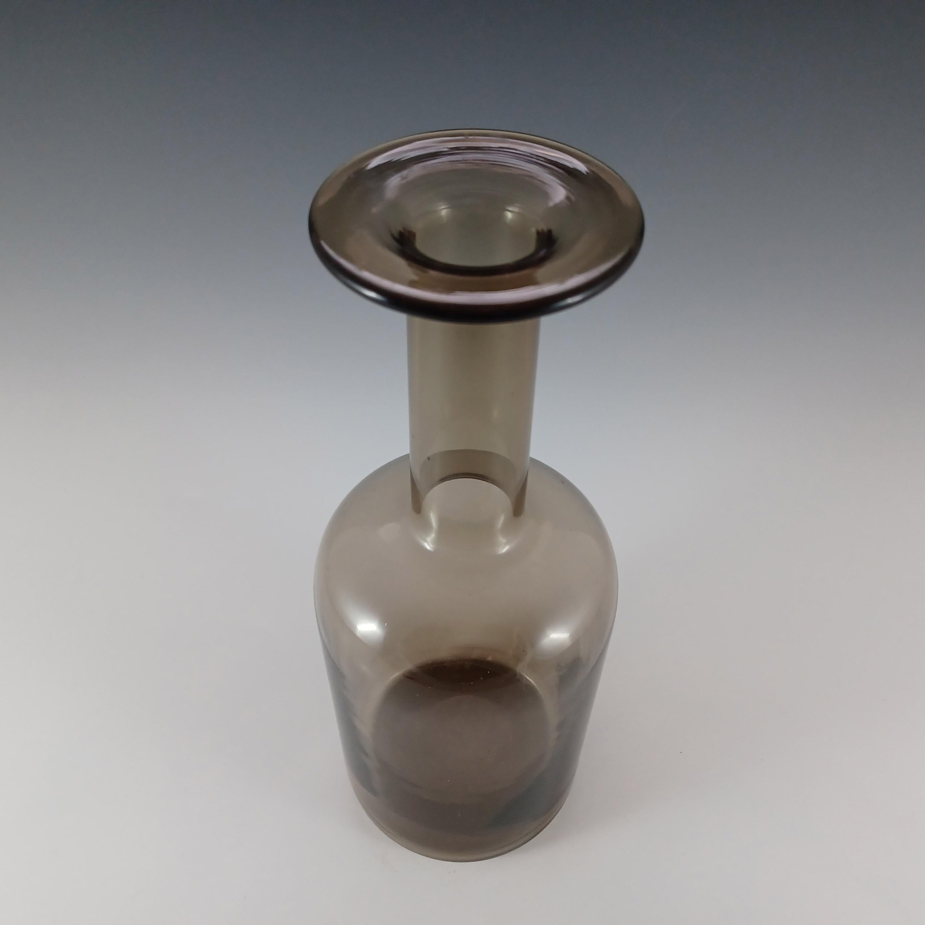 Holmegaard- oder Cascade-graue Gulvvase-Vase aus Glas (Mitte des 20. Jahrhunderts) im Angebot