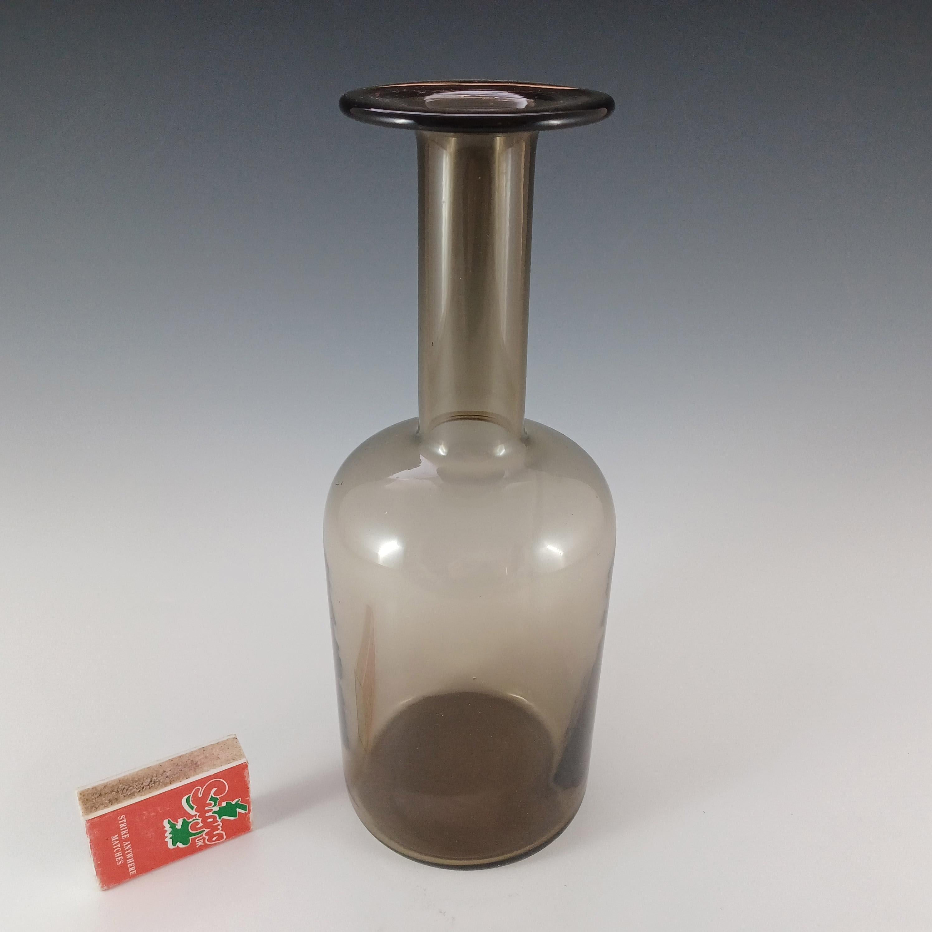 Holmegaard- oder Cascade-graue Gulvvase-Vase aus Glas im Angebot 2