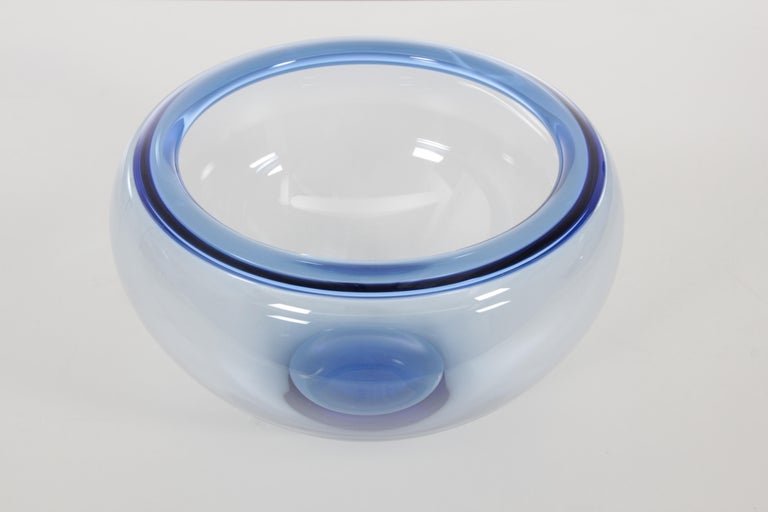 Bol Holmegaard Sapphire Provence N°17793 - Verre Bleu Fait Main Danemark