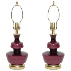 Holmegaard Raspberry Glass Lamps