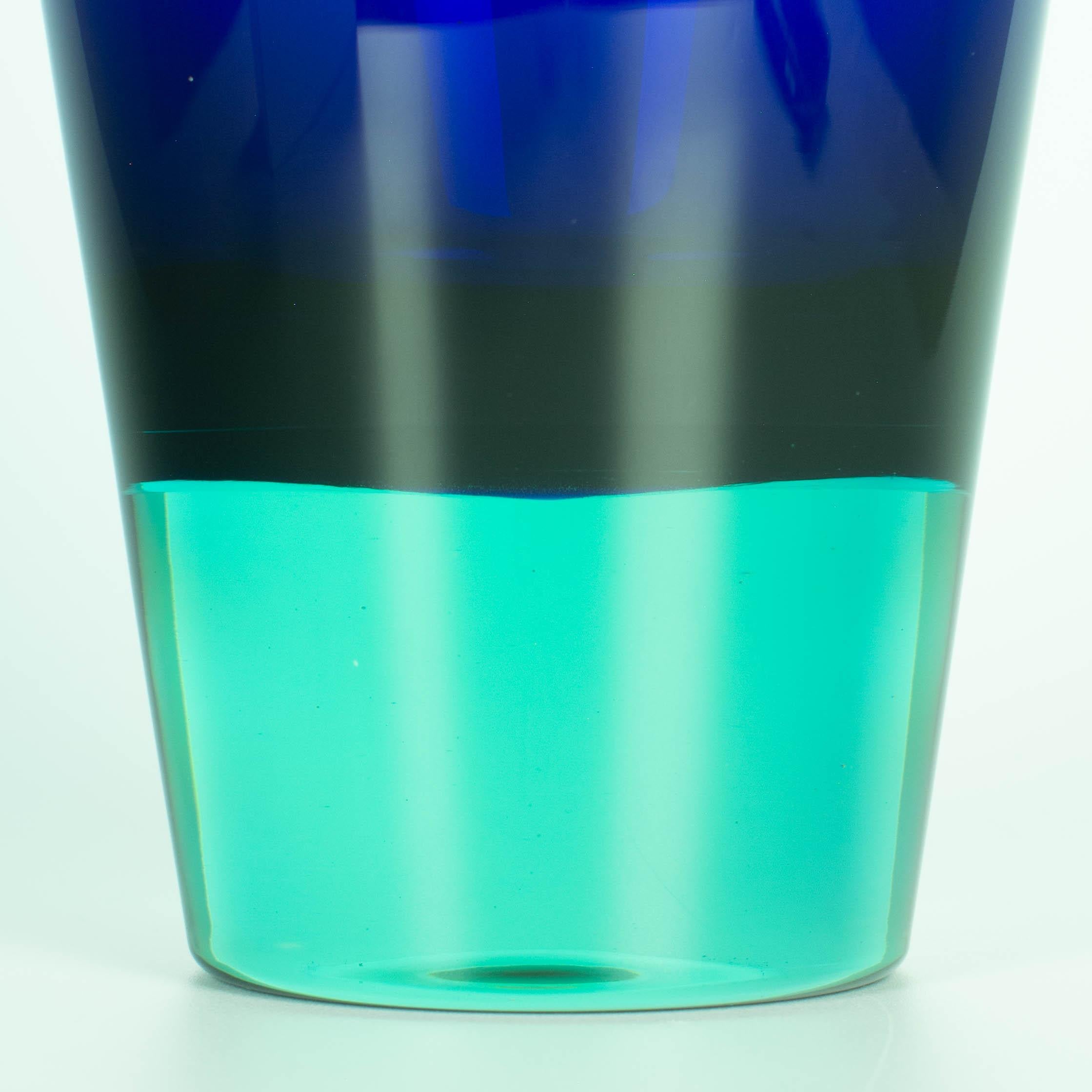 Holmegaard Royal Copenhagen Cobalt Blue Glass Pitcher For Sale 5