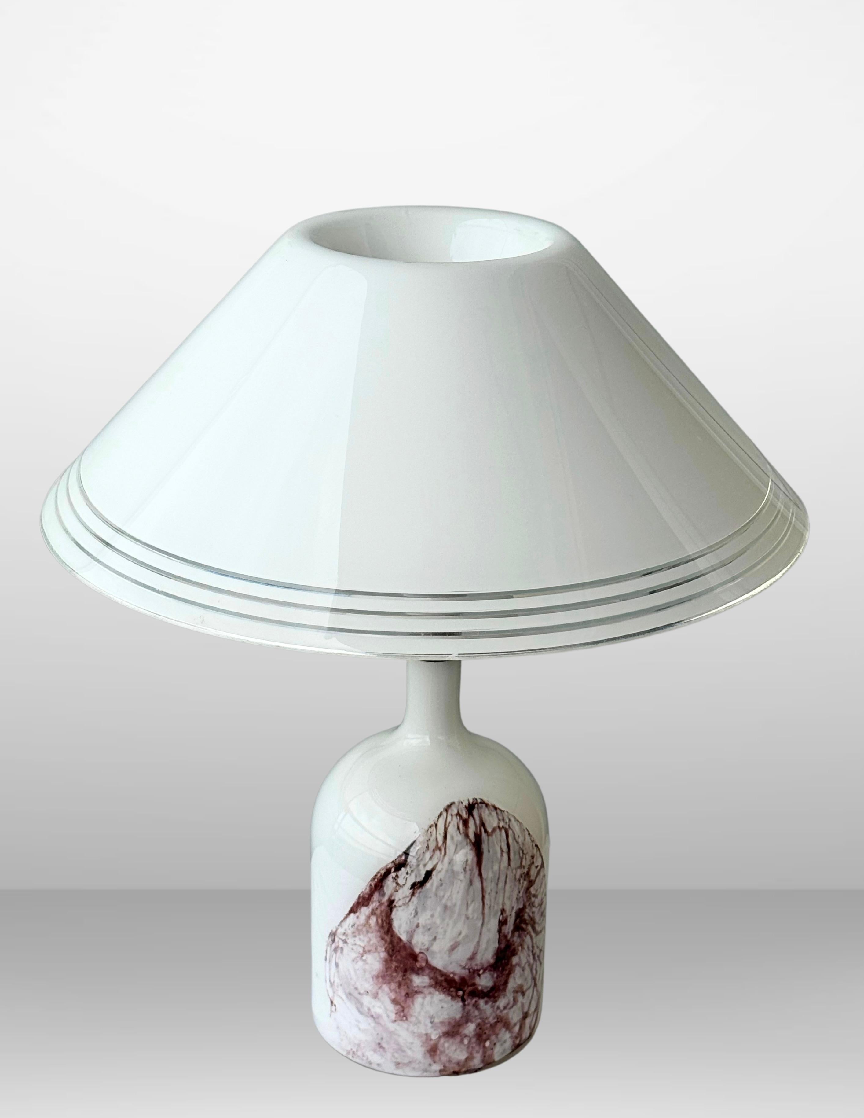 Holmegaard: 2er-Set Glas-Tischlampen mit Acrylschirmen von Michael Bang im Angebot 4