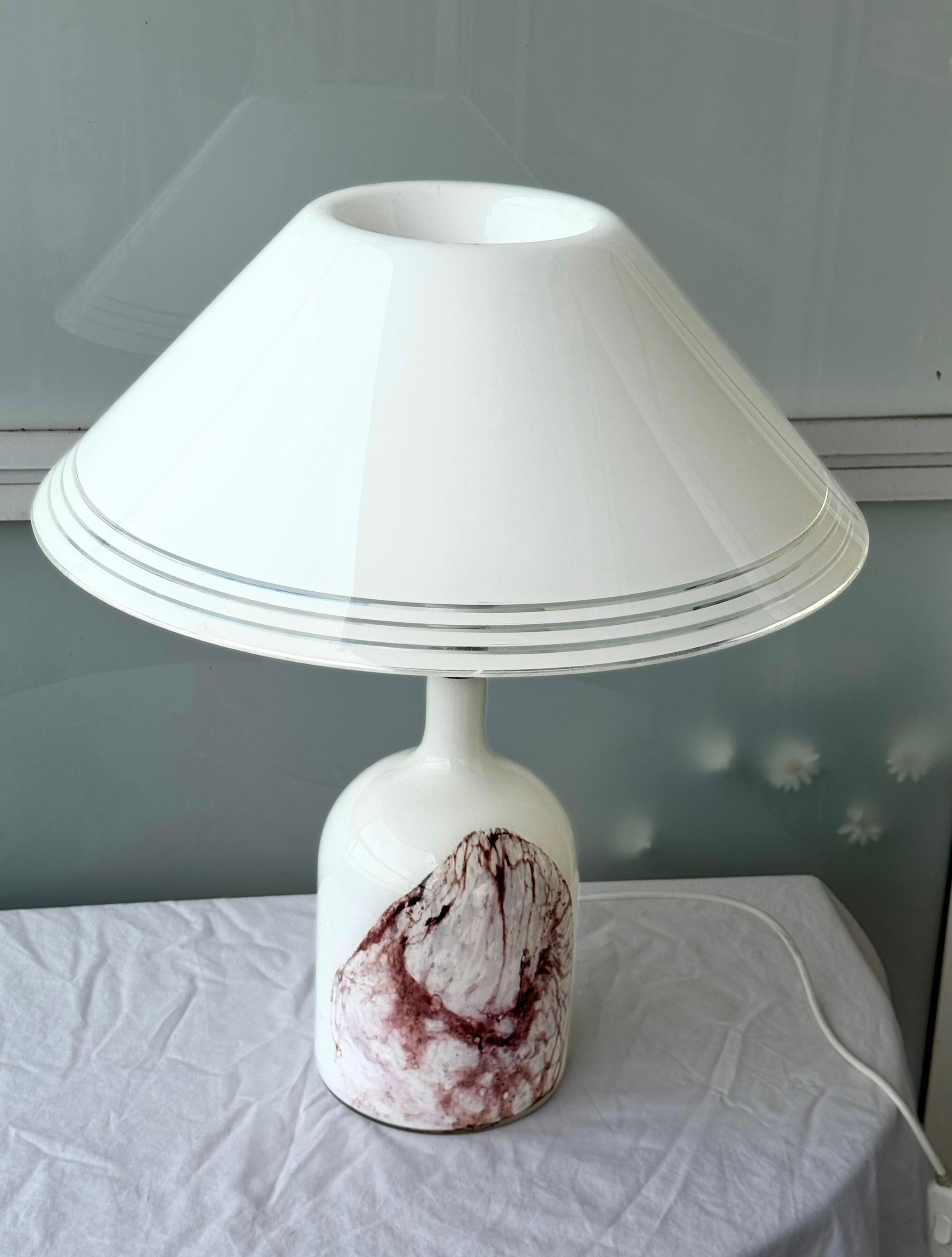 Holmegaard: 2er-Set Glas-Tischlampen mit Acrylschirmen von Michael Bang im Angebot 6