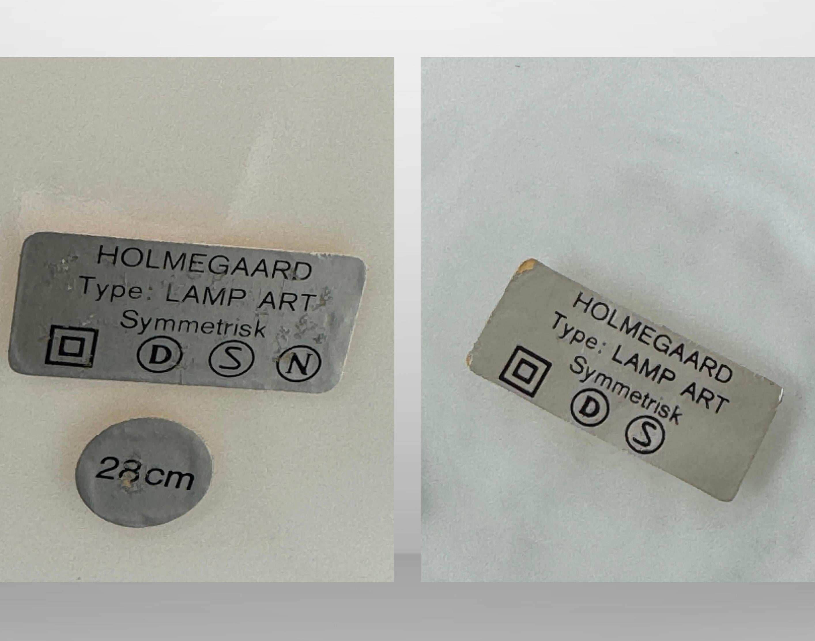 Holmegaard: 2er-Set Glas-Tischlampen mit Acrylschirmen von Michael Bang im Angebot 7