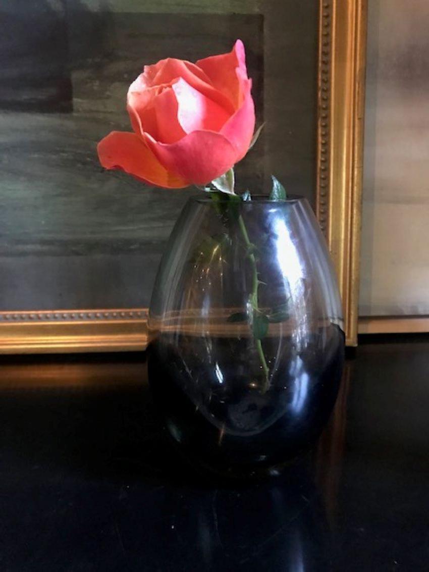 Holmegaard-Vase aus Rauchglas, ca. 1960er Jahre im Angebot 1