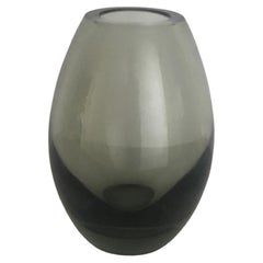 Vase Holmegaard en verre fumé des années 1960