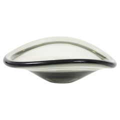 Holmegaard Smoked Glass Free Form Bowl