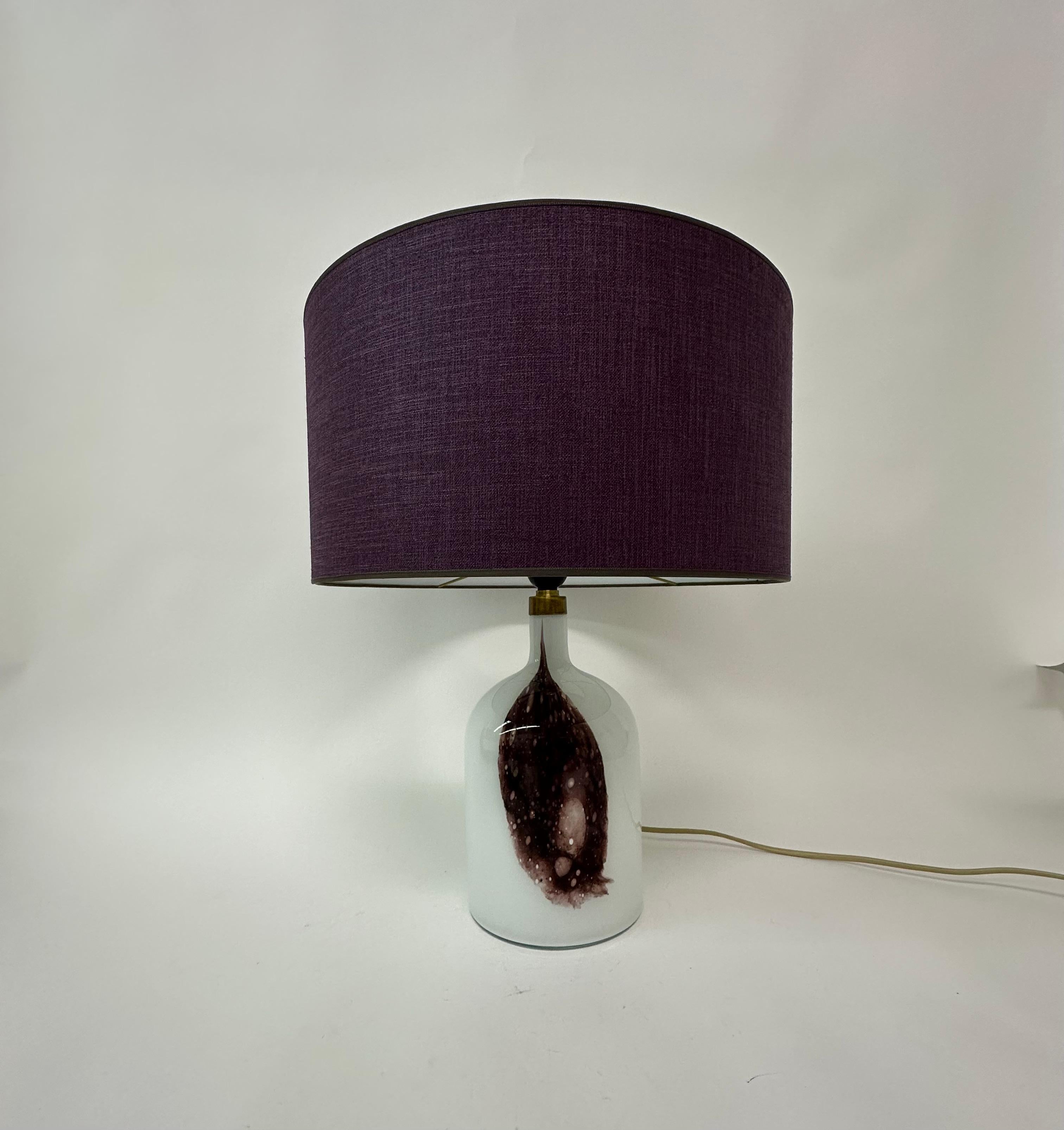 Holmegaard Symmetrisk glass table lamp by Michael Bang , 1970’s Denmark In Good Condition For Sale In Delft, NL