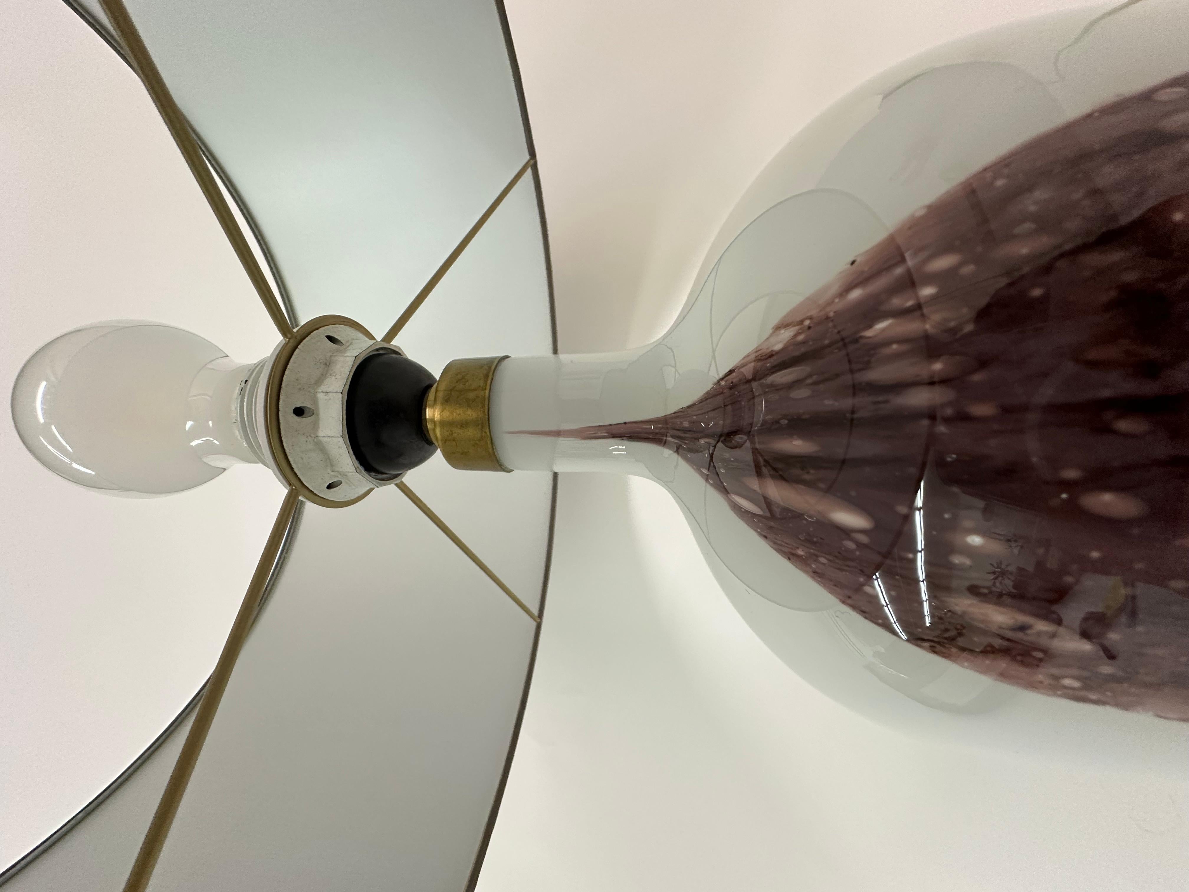 Glass Holmegaard Symmetrisk glass table lamp by Michael Bang , 1970’s Denmark For Sale