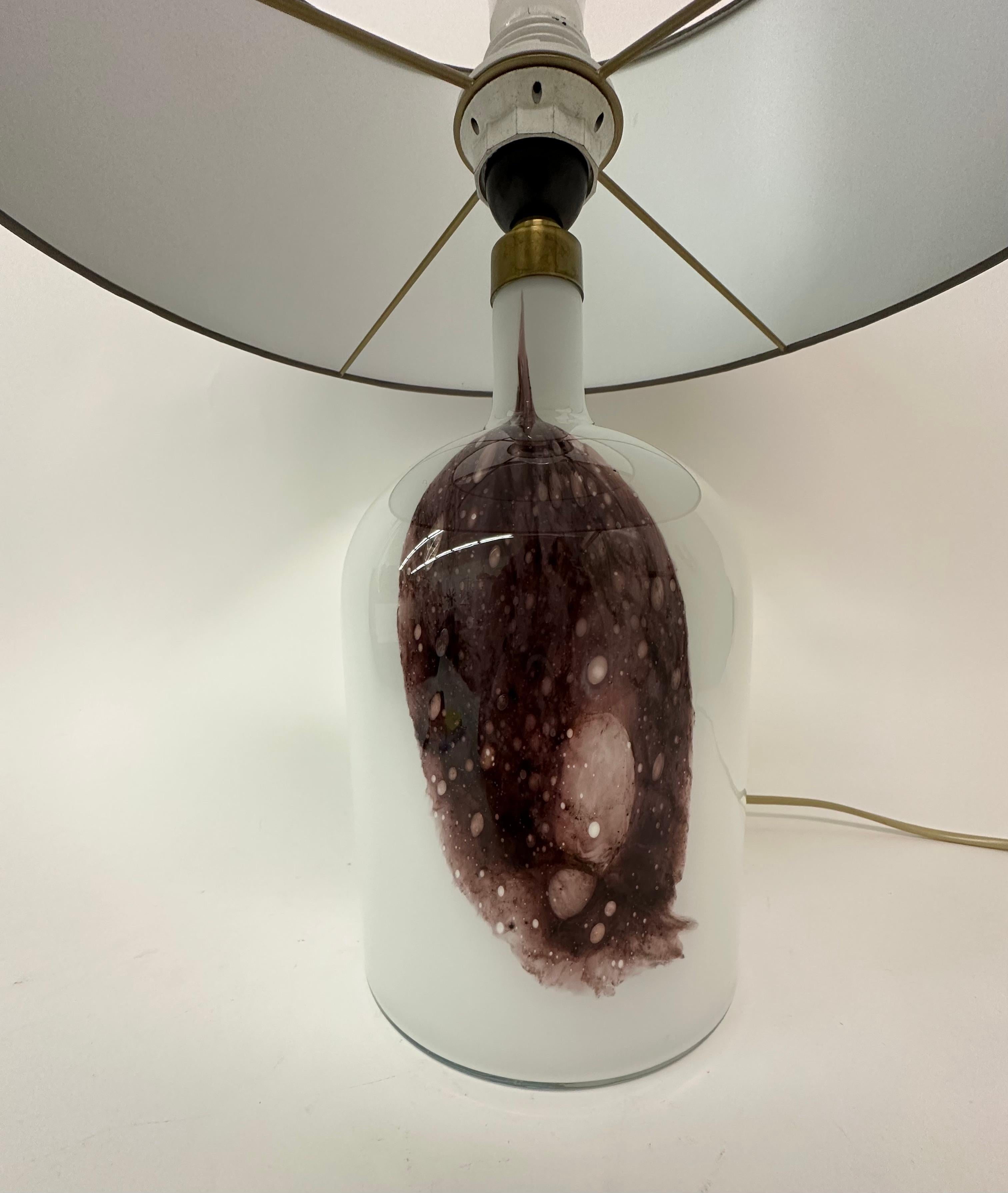 Lampe de table en verre Holmegaard Symmetrisk par Michael Bang , 1970's Danemark en vente 1