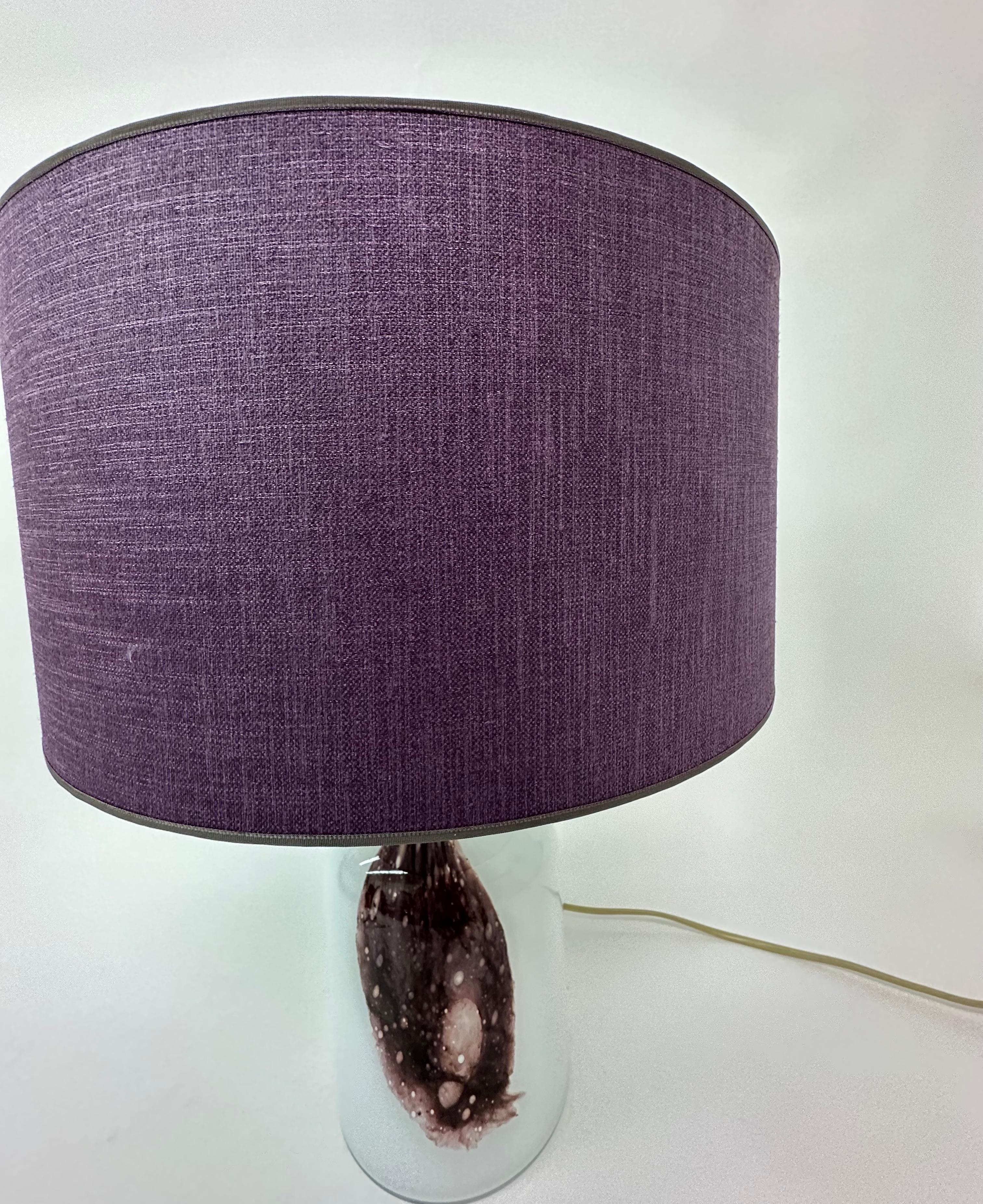 Holmegaard Symmetrisk glass table lamp by Michael Bang , 1970’s Denmark For Sale 2