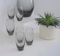 Holmegaard Teardrop Decanter and Shot Glasses, Late 1960s