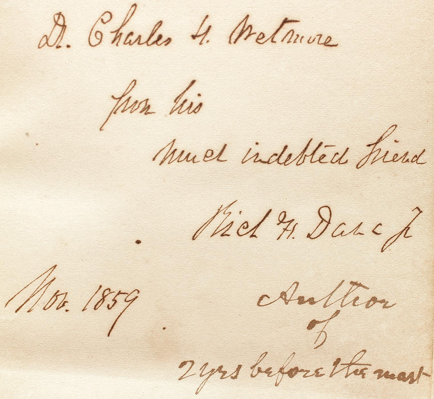 HOLMES. Autócrata de la mesa del desayuno. INSCRITO POR RICHARD HENRY DANA - 1858 Mediados del siglo XIX en venta