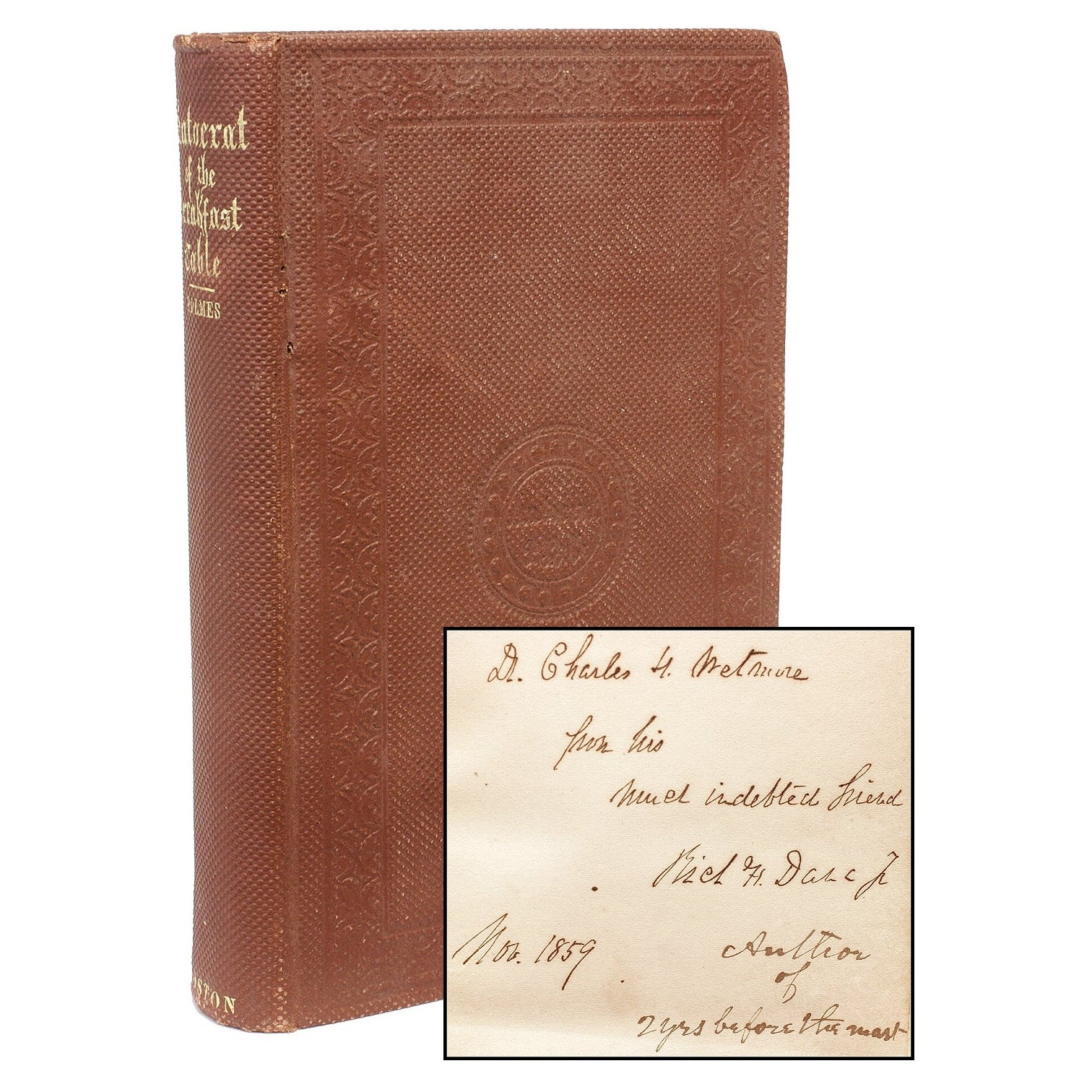 HOLMES. Autócrata de la mesa del desayuno. INSCRITO POR RICHARD HENRY DANA - 1858 en venta